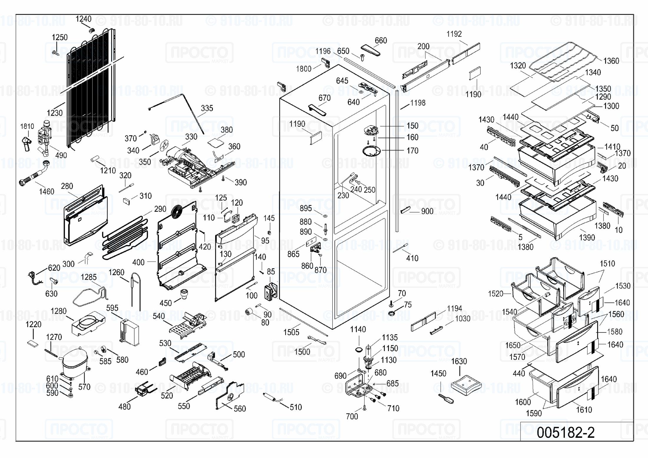 Взрыв-схема запчастей холодильника Liebherr SBNbs 3210-21A