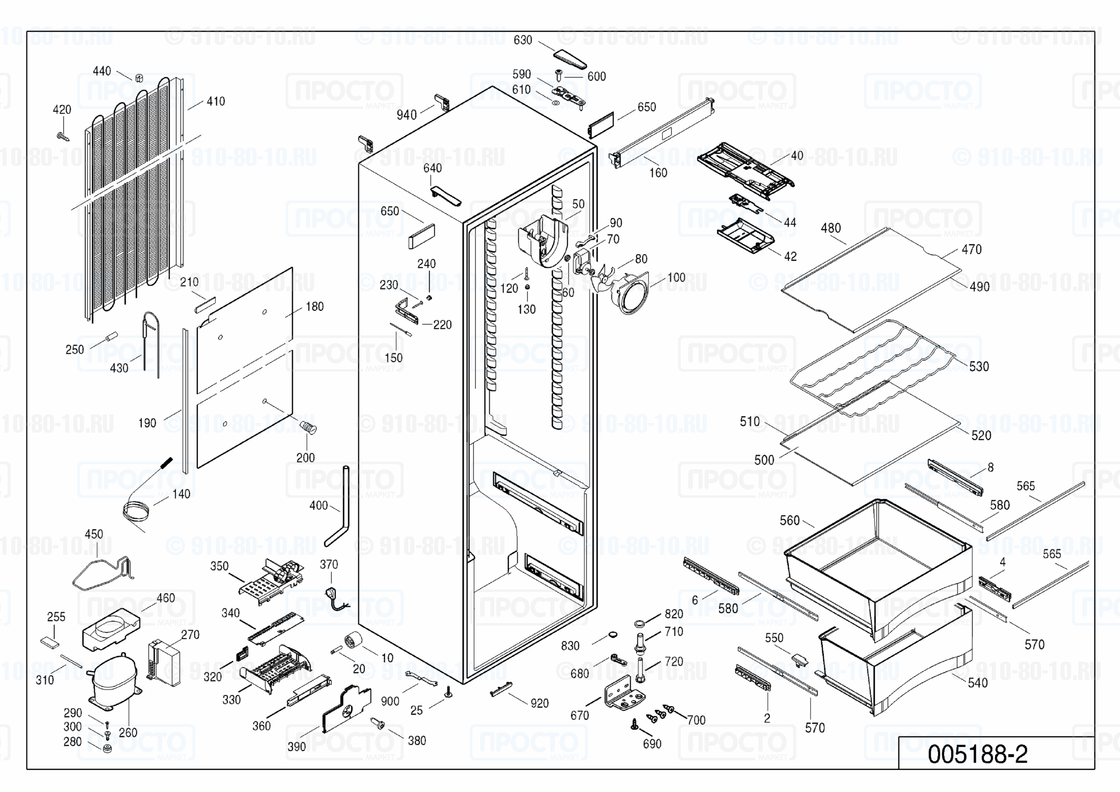 Взрыв-схема холодильника Liebherr SK 4270-22A
