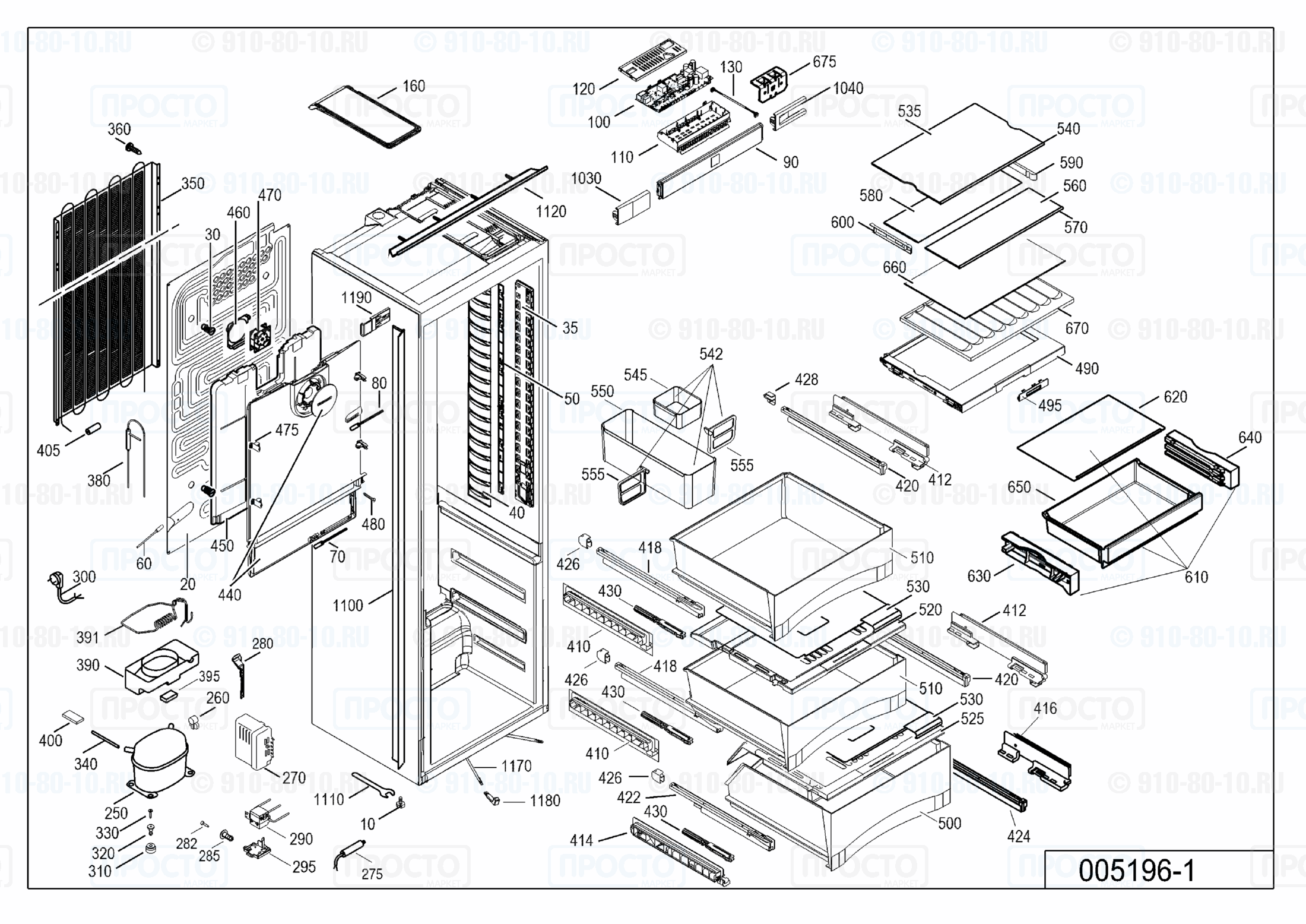 Взрыв-схема запчастей холодильника Liebherr IKBP 3560-20C