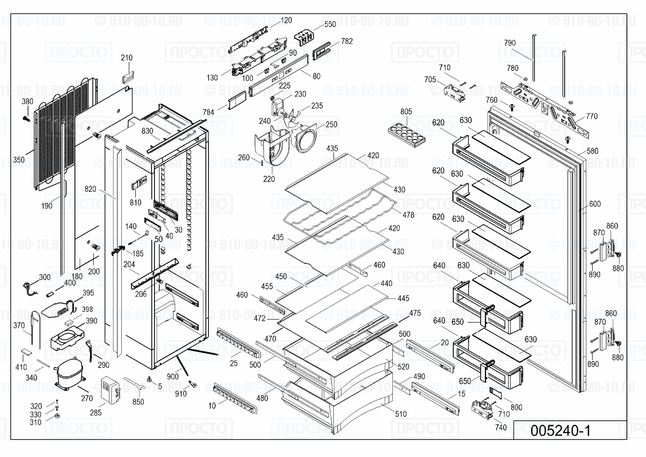 Взрыв-схема запчастей холодильника Liebherr IK 3520-20C