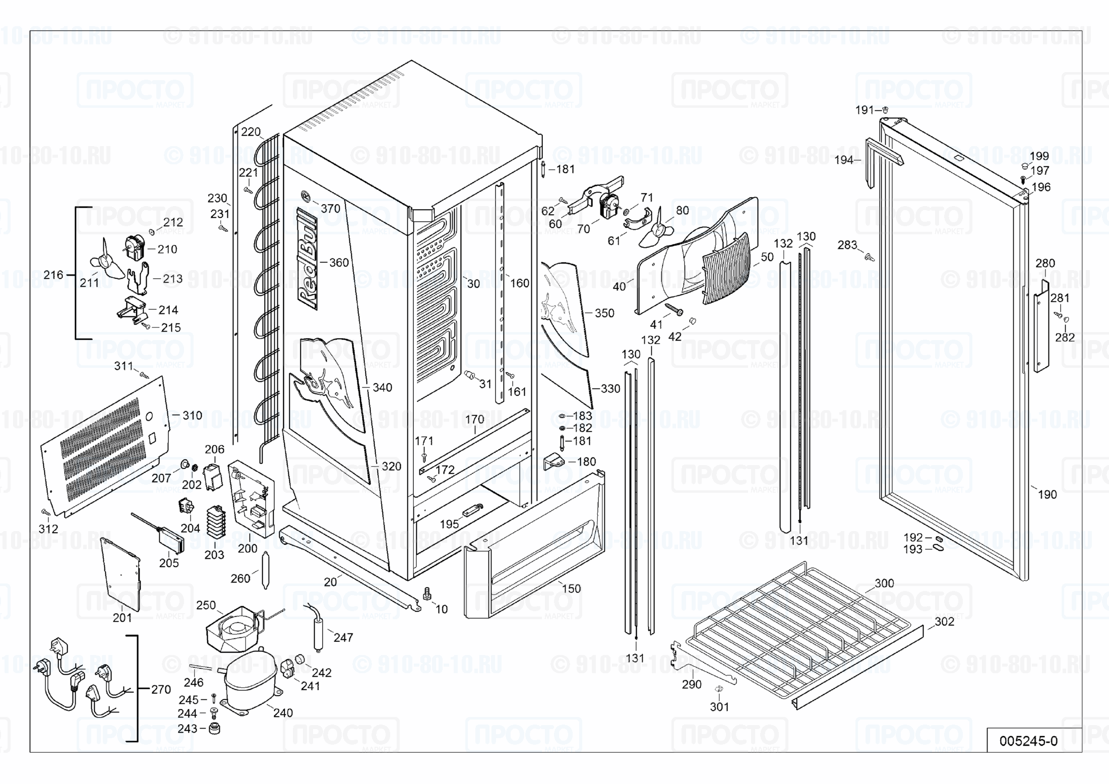 Взрыв-схема запчастей холодильника Liebherr FCsl 2923-22B