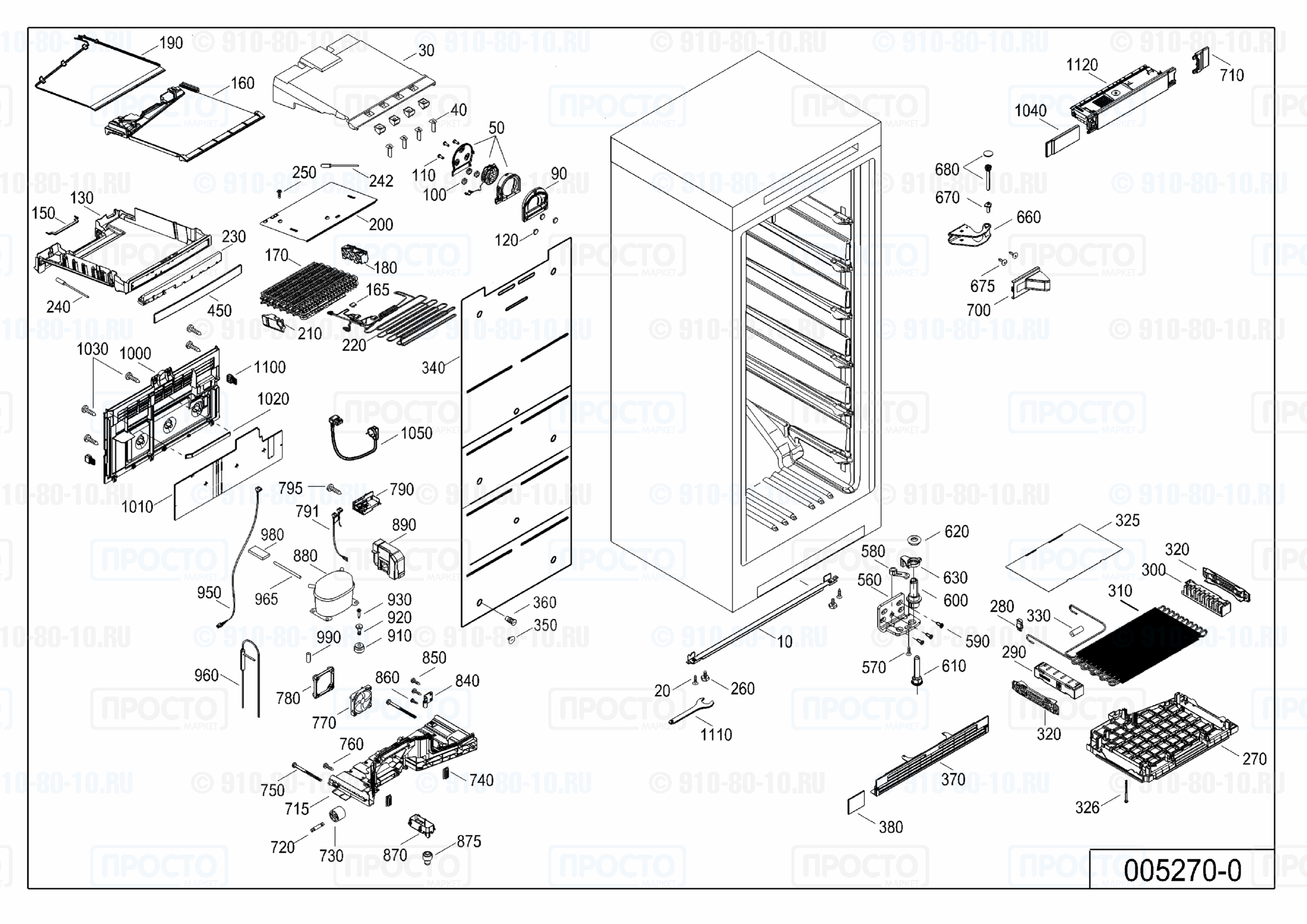 Взрыв-схема запчастей холодильника Liebherr GN 4615-20A