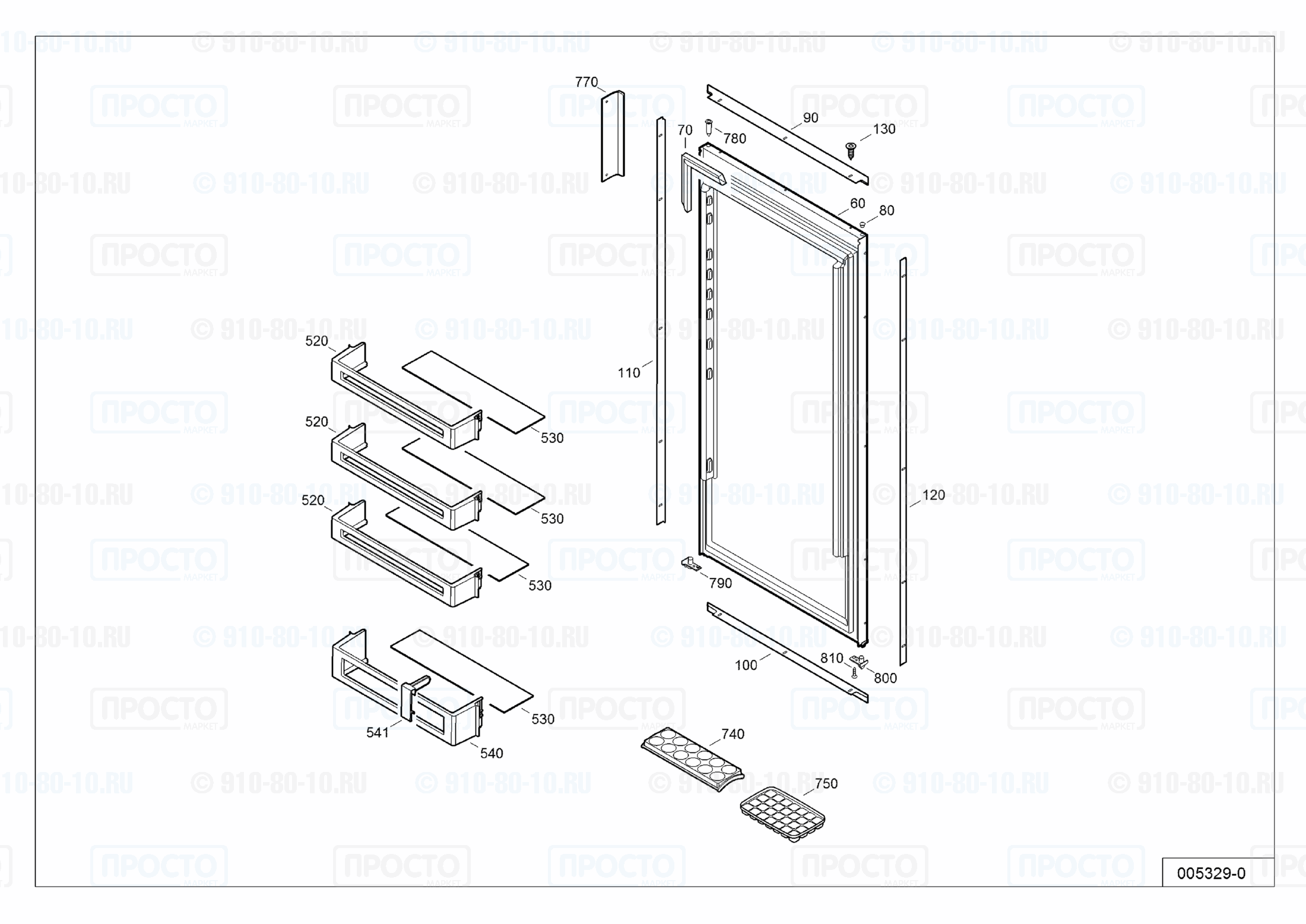 Взрыв-схема холодильника Liebherr EKc 2514-20A