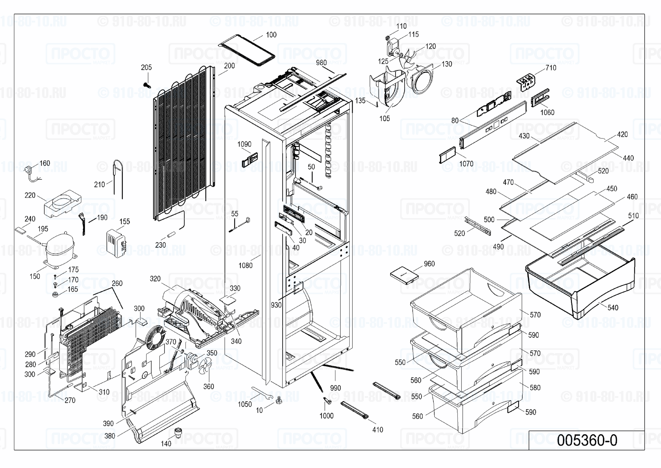 Взрыв-схема холодильника Liebherr ICUN 3324-20C