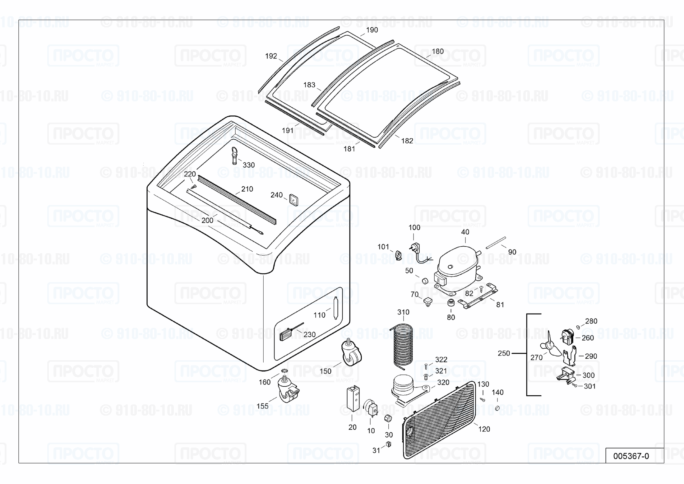 Взрыв-схема запчастей холодильника Liebherr GTI 3753-40A