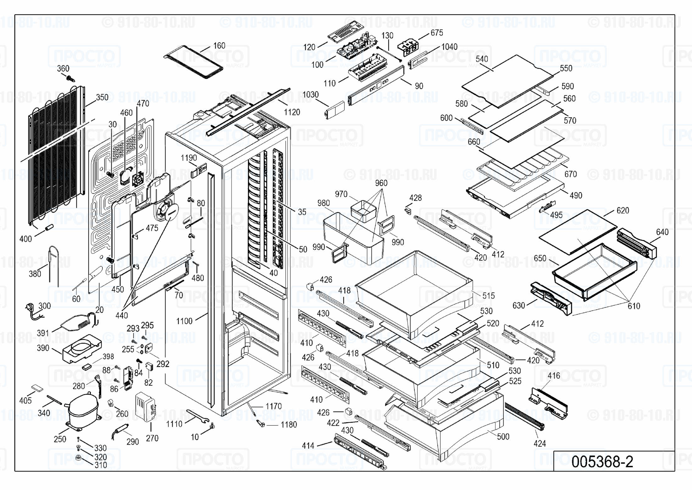 Взрыв-схема запчастей холодильника Liebherr SIKB 3550-21A
