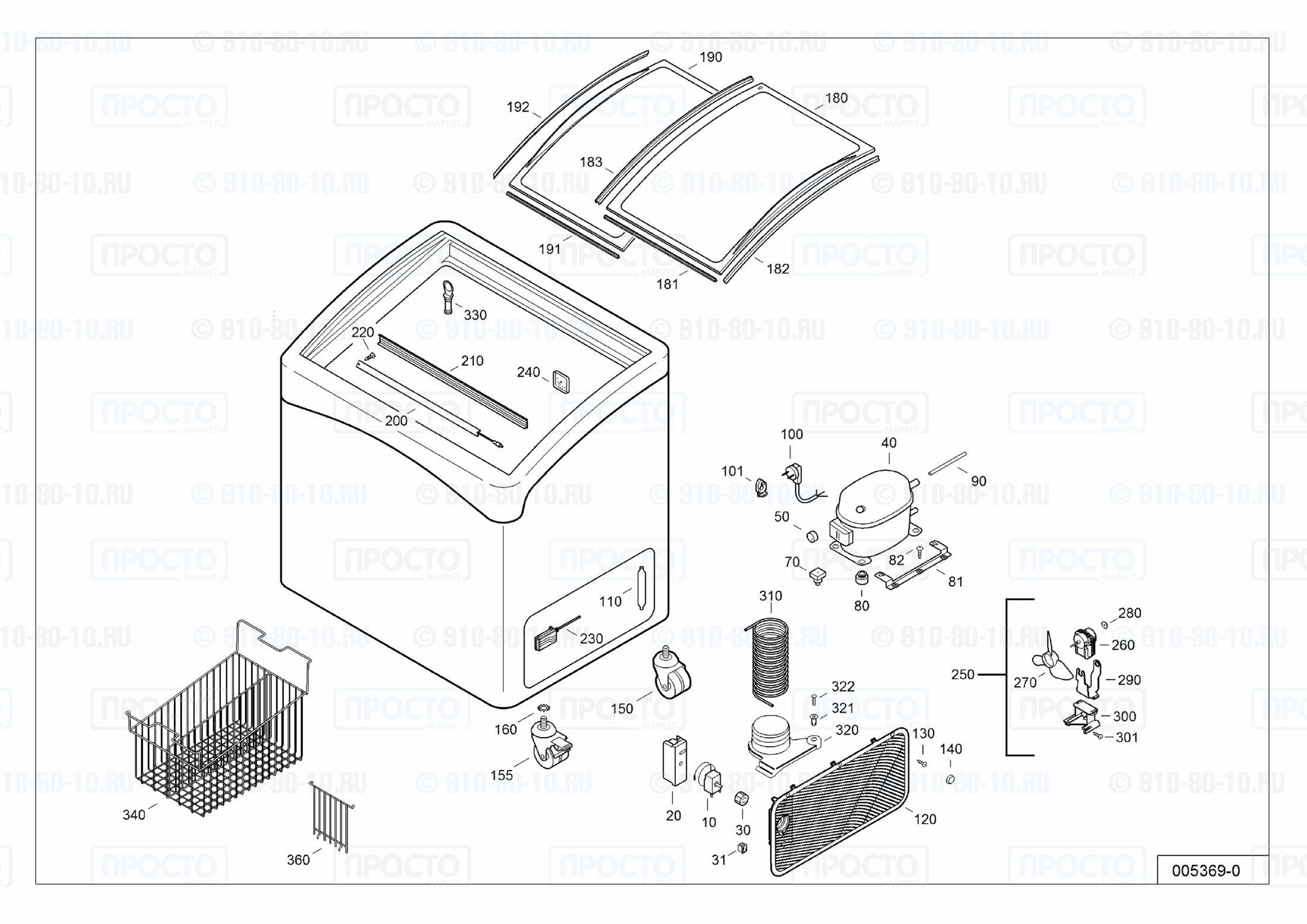 Взрыв-схема запчастей холодильника Liebherr GTI 3753-40B