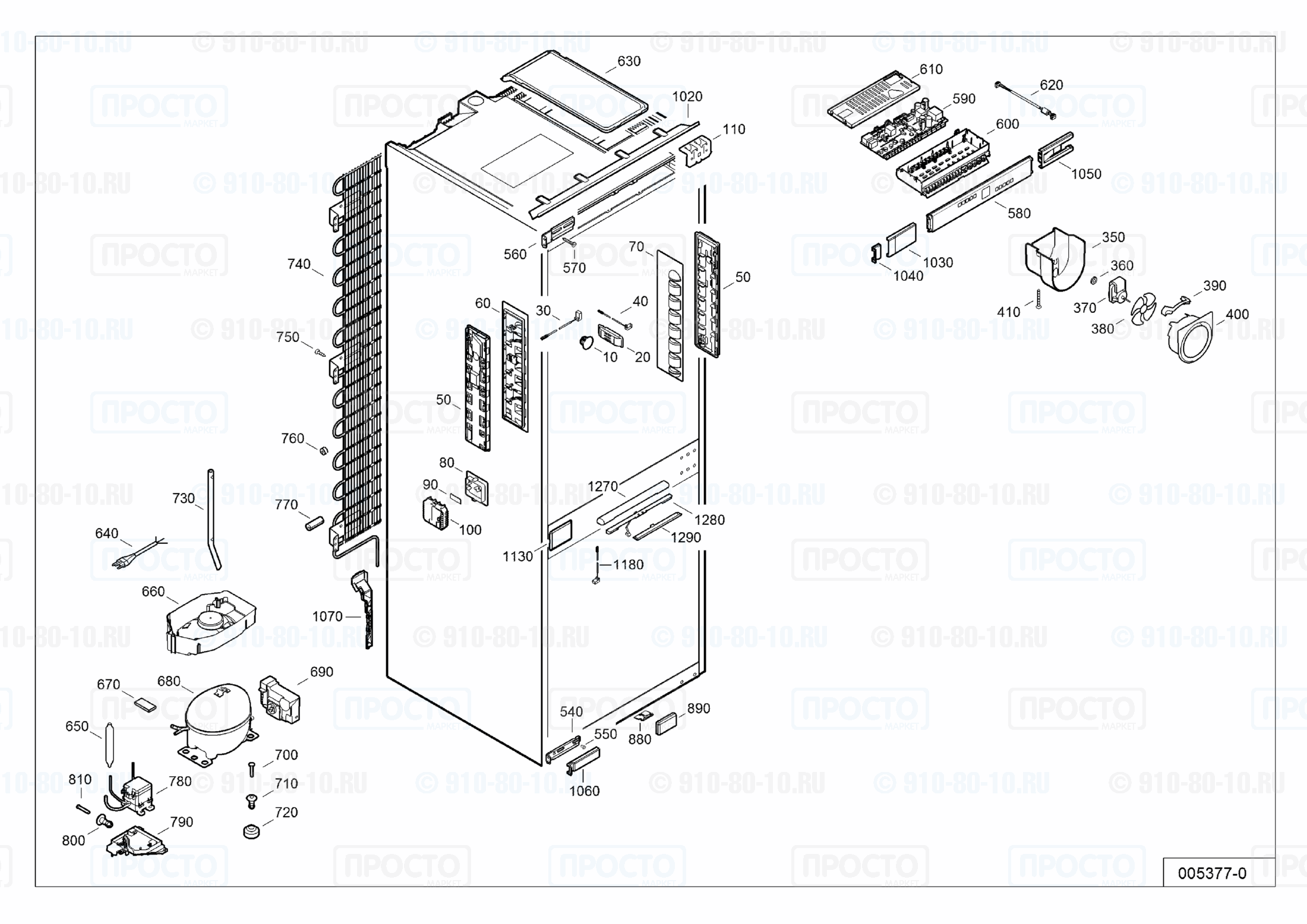 Взрыв-схема запчастей холодильника Liebherr ICc 2866-20B