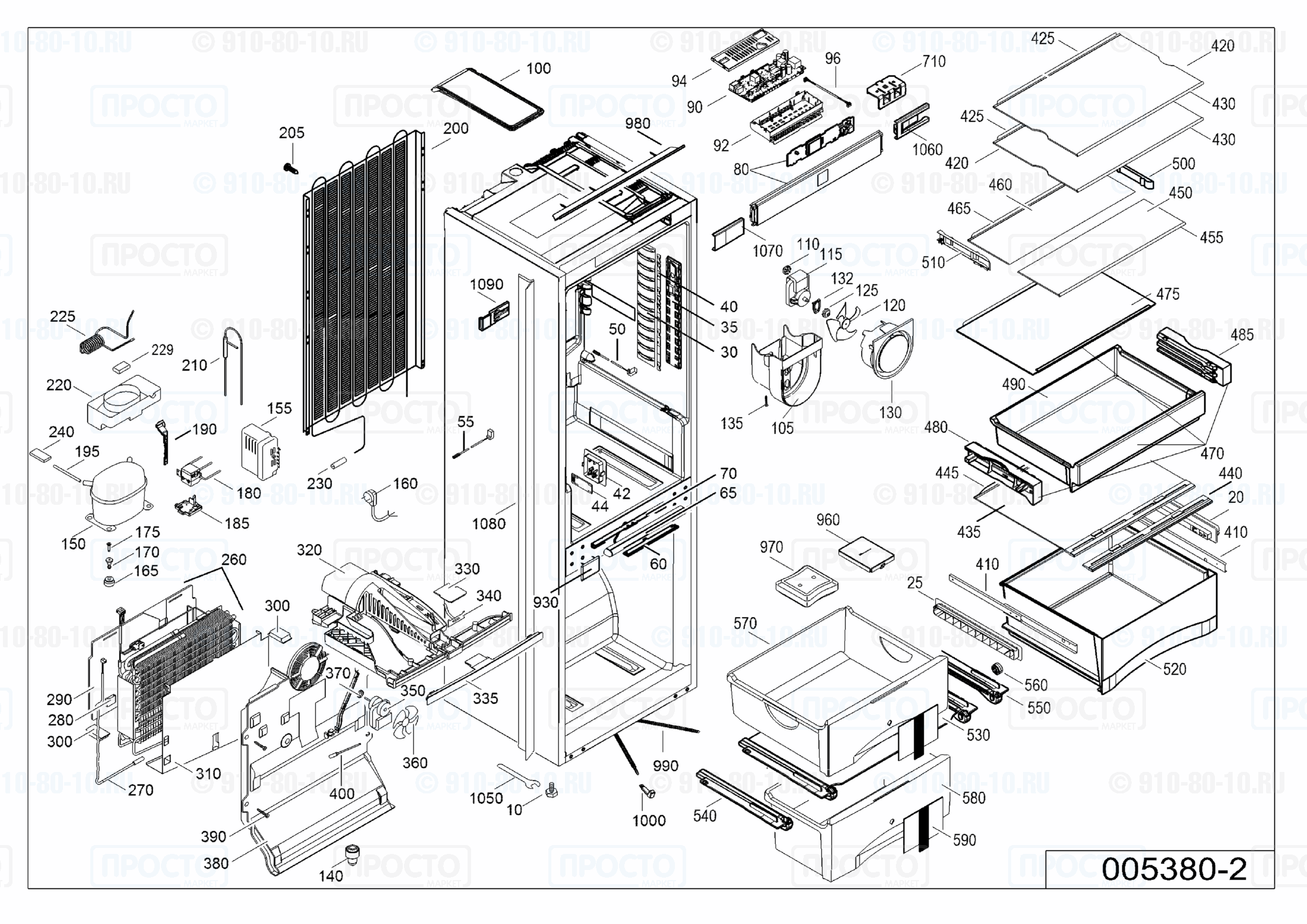 Взрыв-схема запчастей холодильника Liebherr SICN 3356-21D