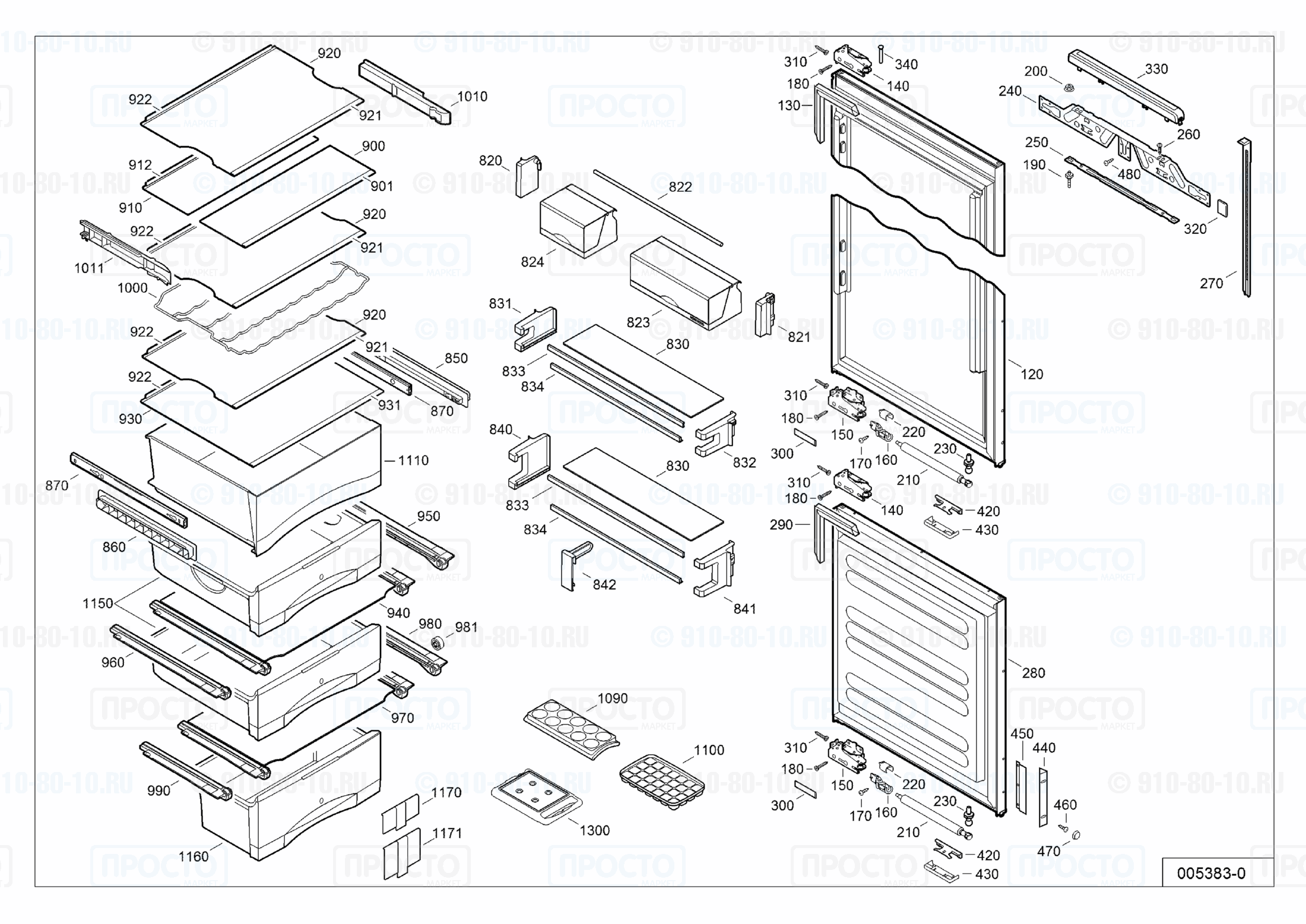 Взрыв-схема холодильника Liebherr ICc 3156-20A