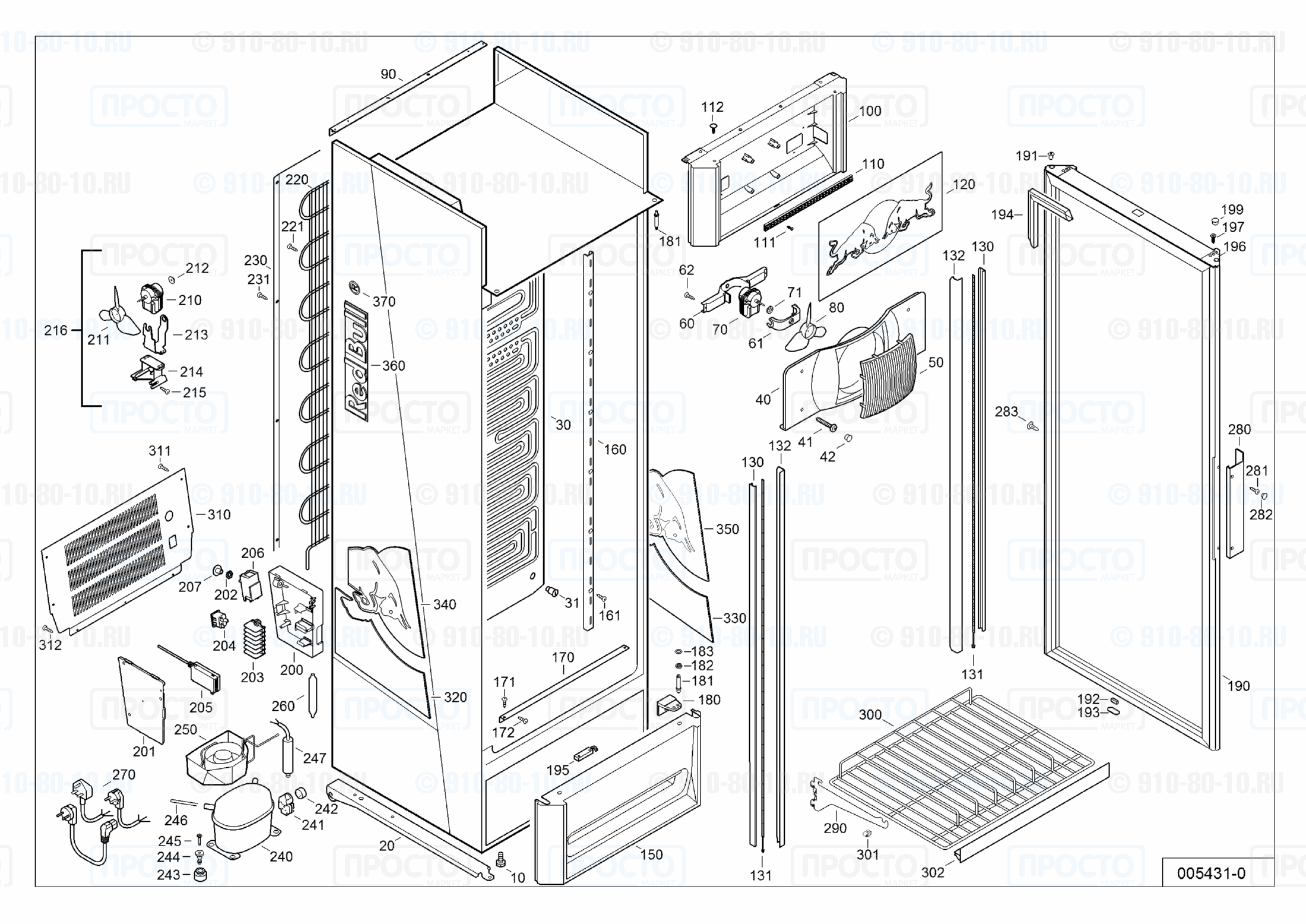 Взрыв-схема запчастей холодильника Liebherr MCsl 3623-22C