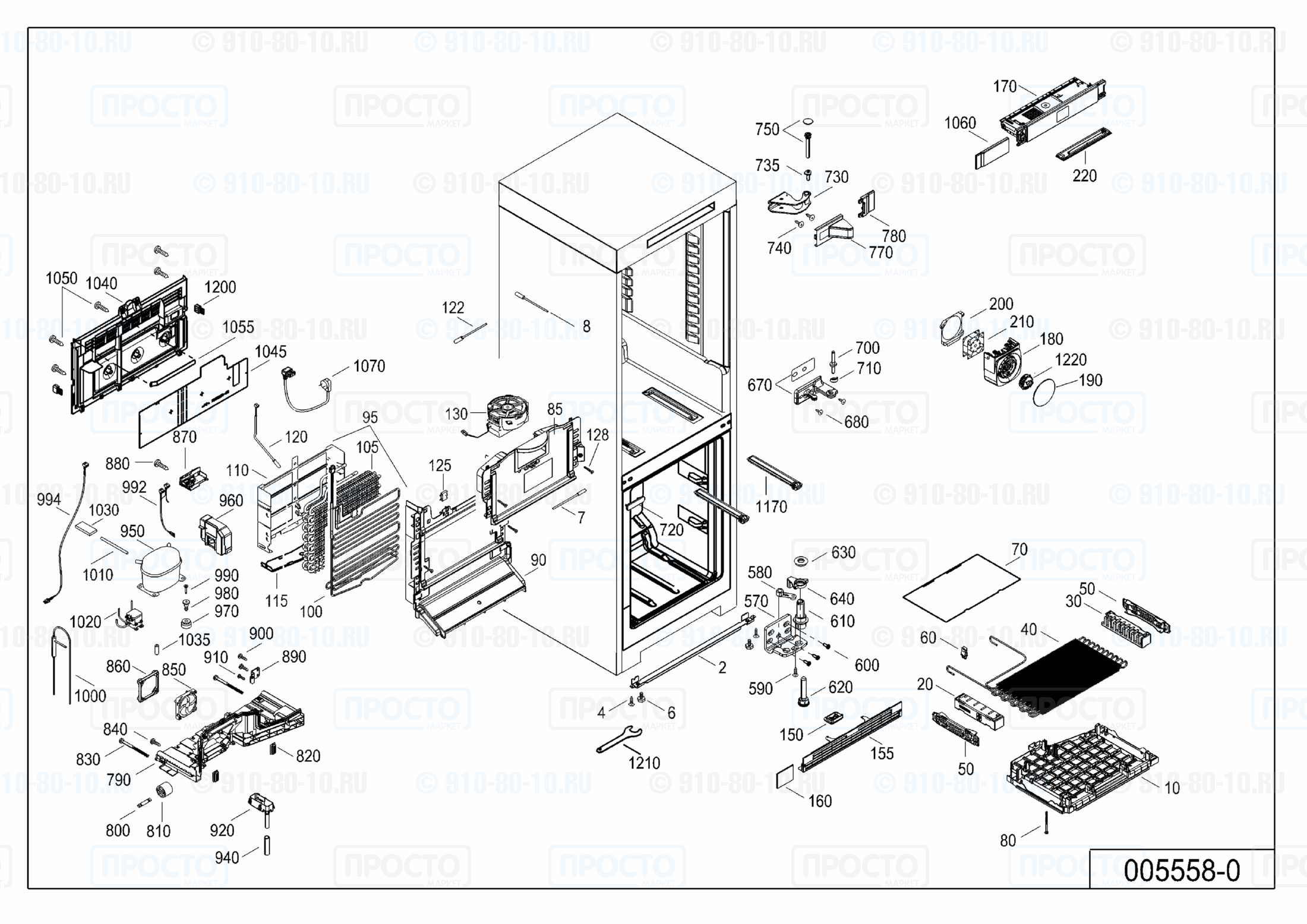 Взрыв-схема запчастей холодильника Liebherr CNef 4825-20A