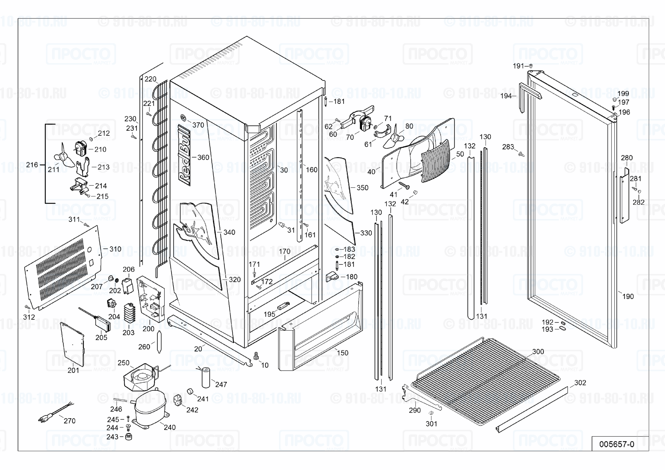 Взрыв-схема холодильника Liebherr FCsl 2813-43A