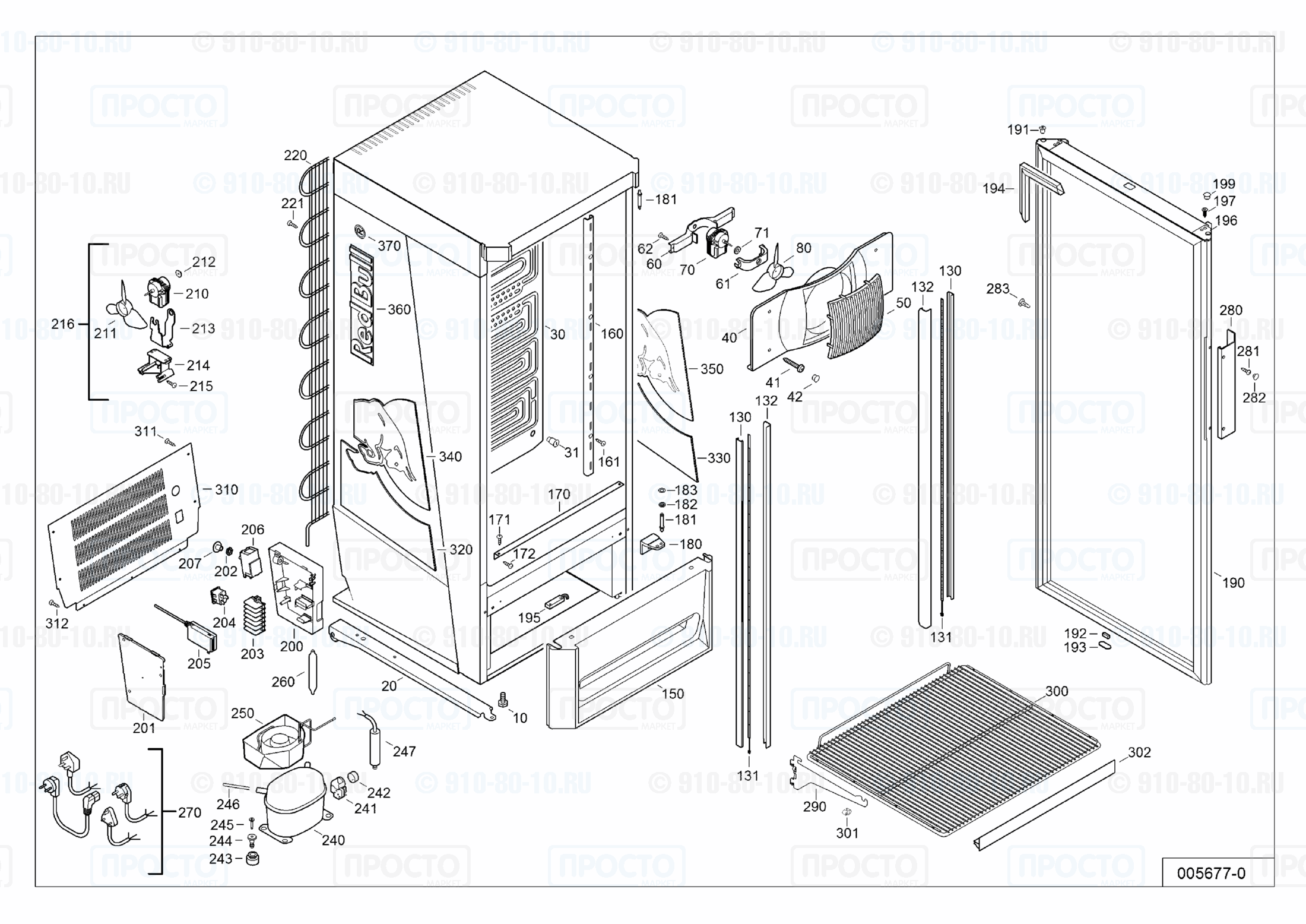 Взрыв-схема запчастей холодильника Liebherr FCsl 2923-23C