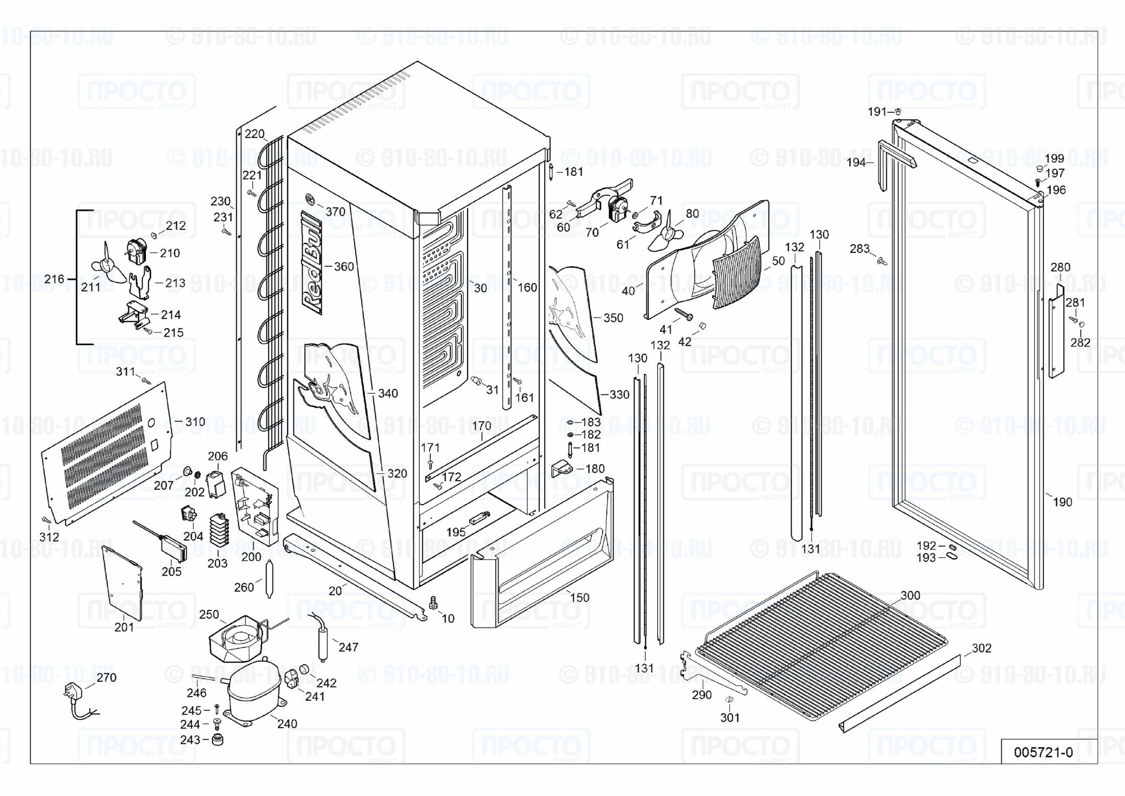 Взрыв-схема запчастей холодильника Liebherr FCsl 2813-23C