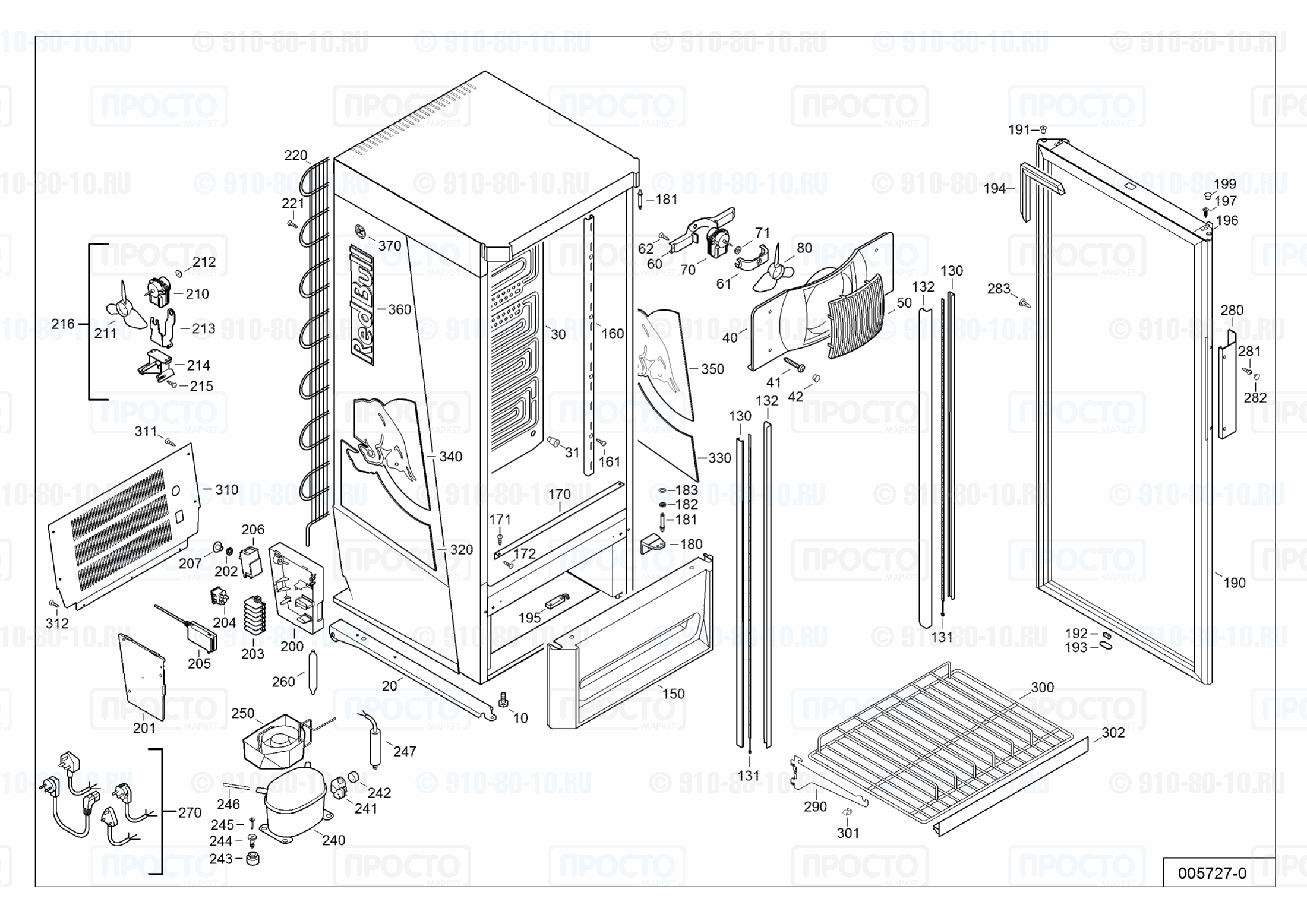Взрыв-схема запчастей холодильника Liebherr FCsl 2923-23D