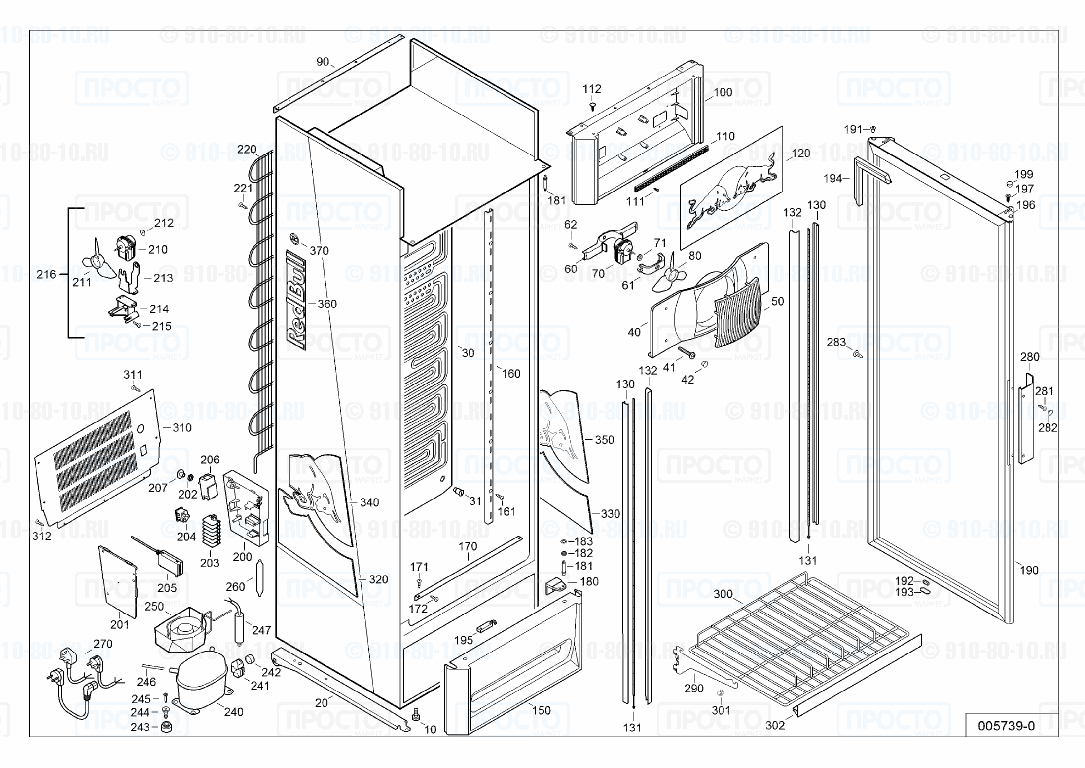 Взрыв-схема запчастей холодильника Liebherr MCsl 3623-23A