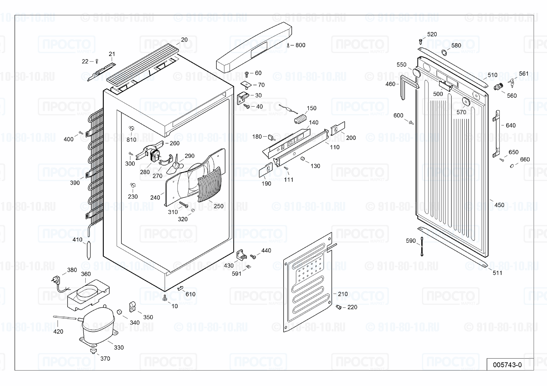 Взрыв-схема запчастей холодильника Liebherr FKvsl 3610-21O