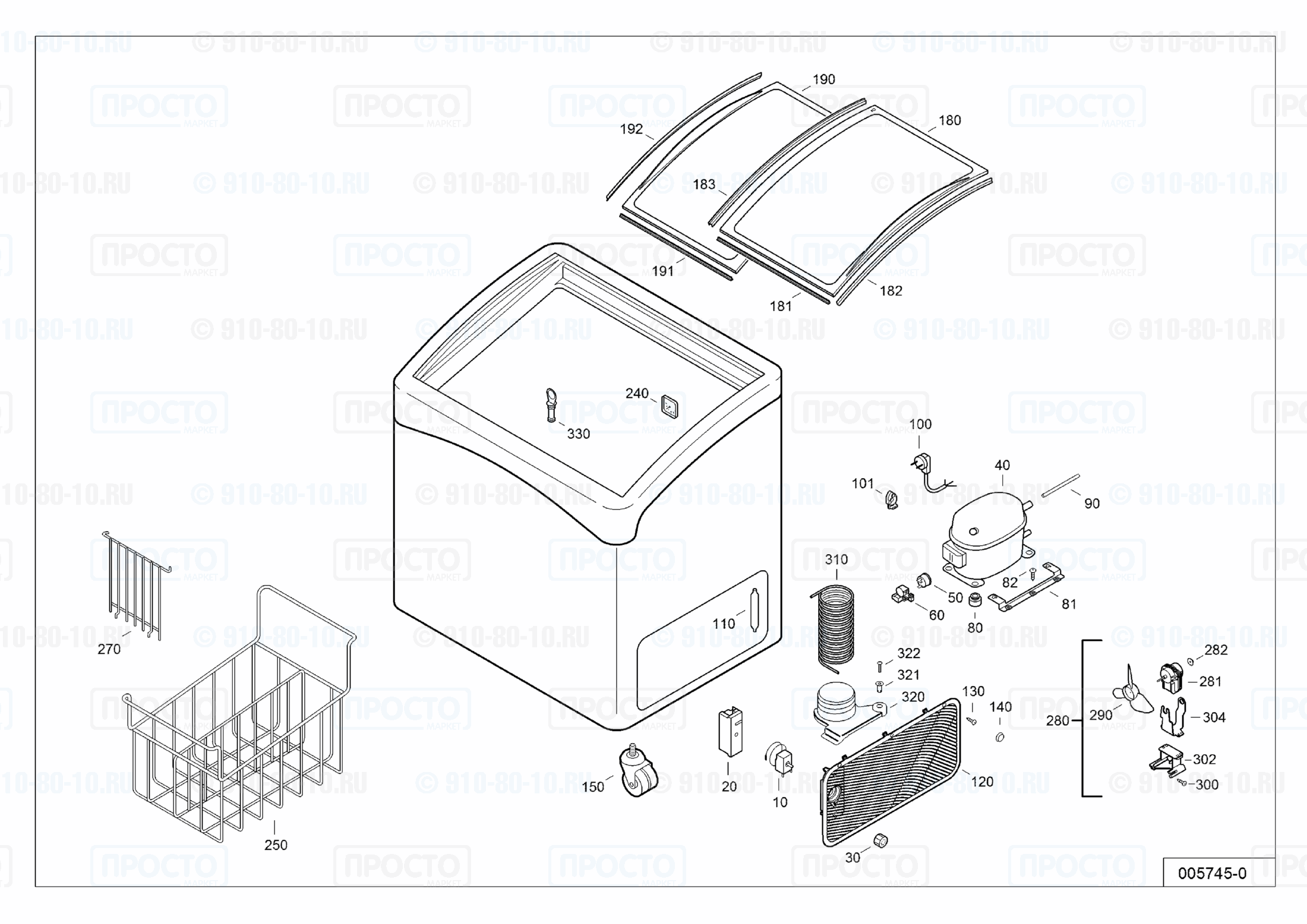 Взрыв-схема запчастей холодильника Liebherr GTI 5003-41C