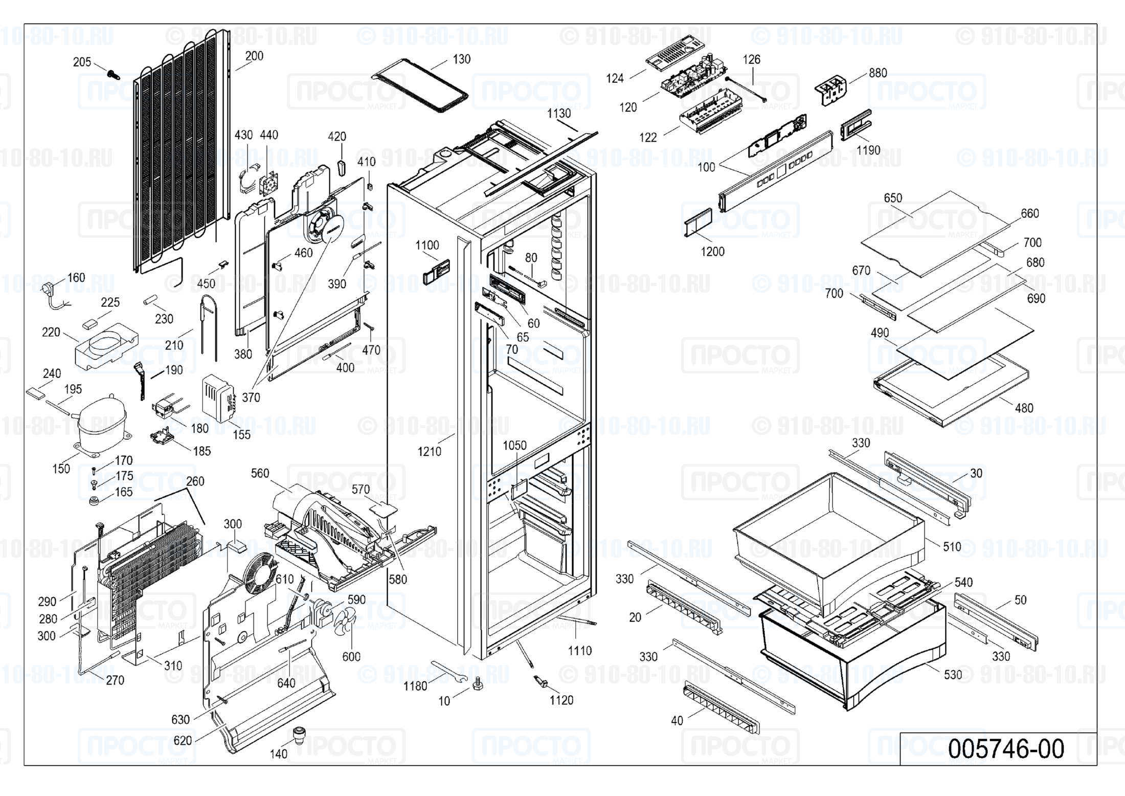 Взрыв-схема запчастей холодильника Liebherr ICBN 3324-21A