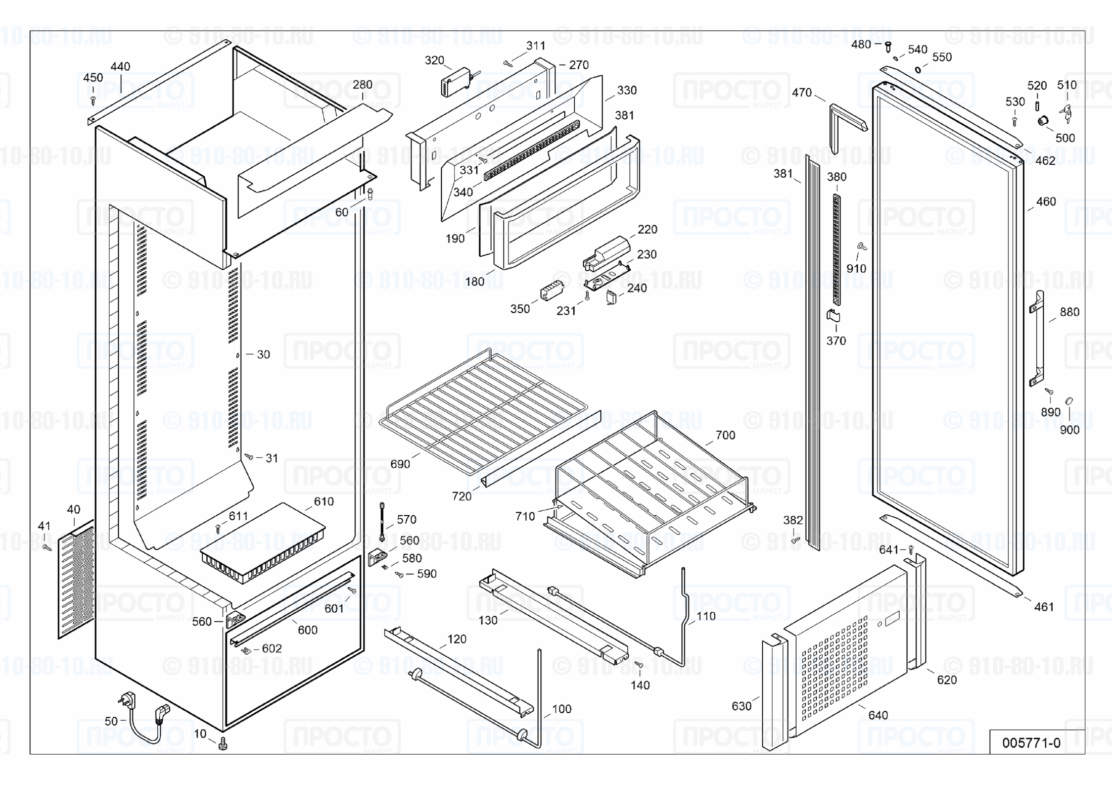 Взрыв-схема запчастей холодильника Liebherr FKDv 3413-54B