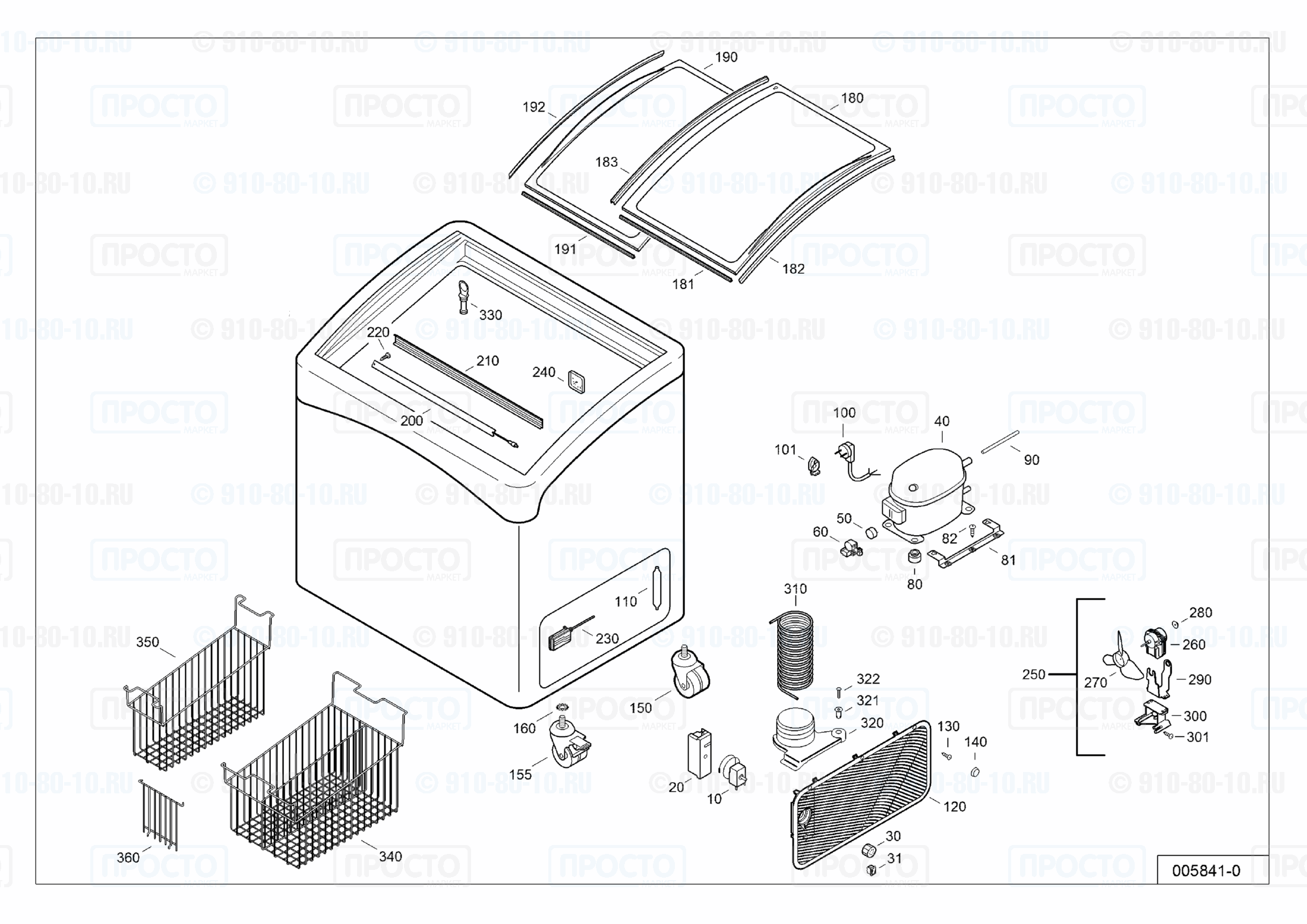 Взрыв-схема запчастей холодильника Liebherr GTI 3053-40C