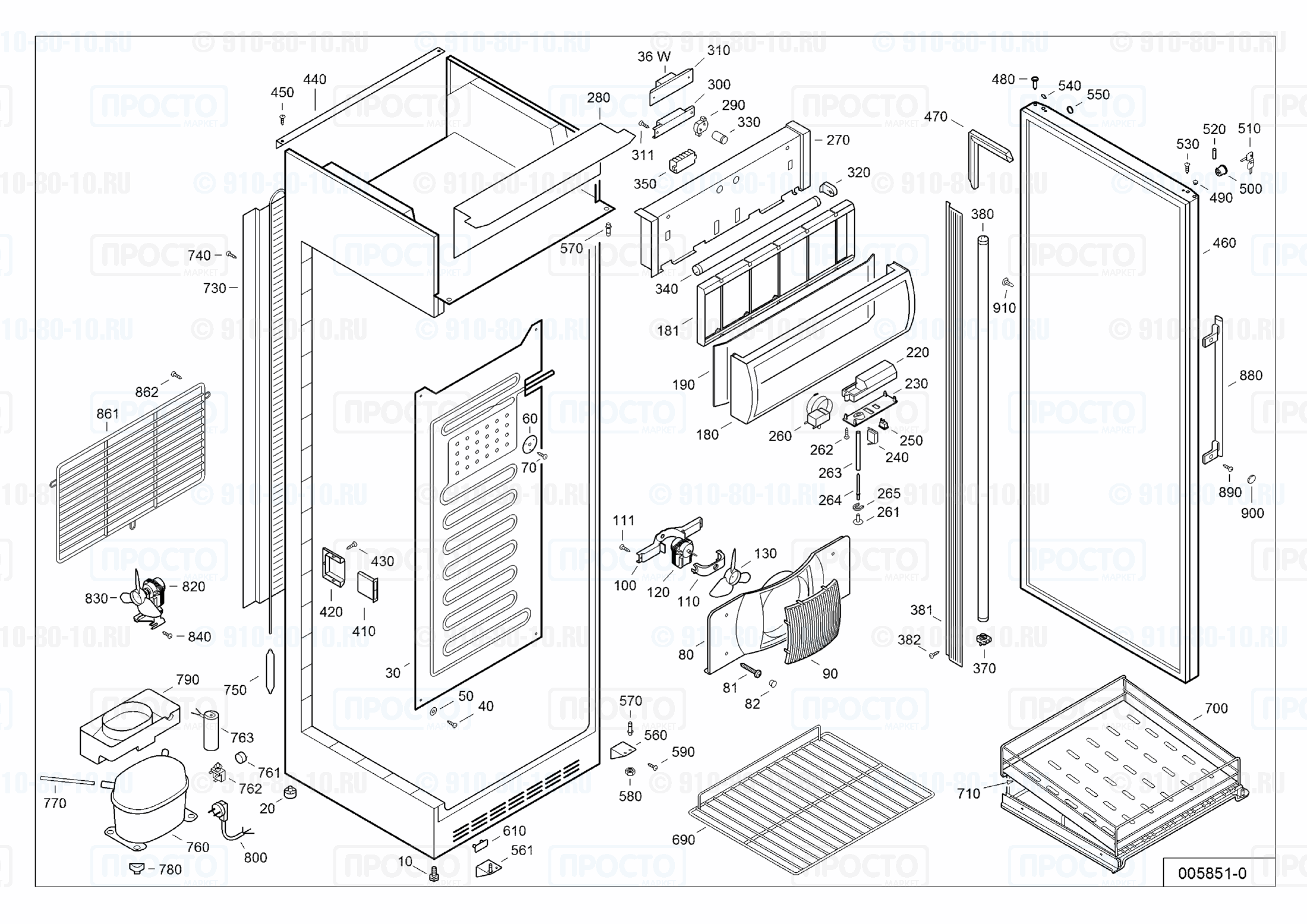 Взрыв-схема запчастей холодильника Liebherr FKDv 4312-21B