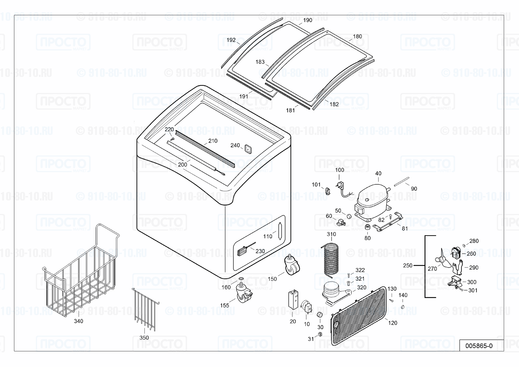 Взрыв-схема запчастей холодильника Liebherr GTI 1853-40B