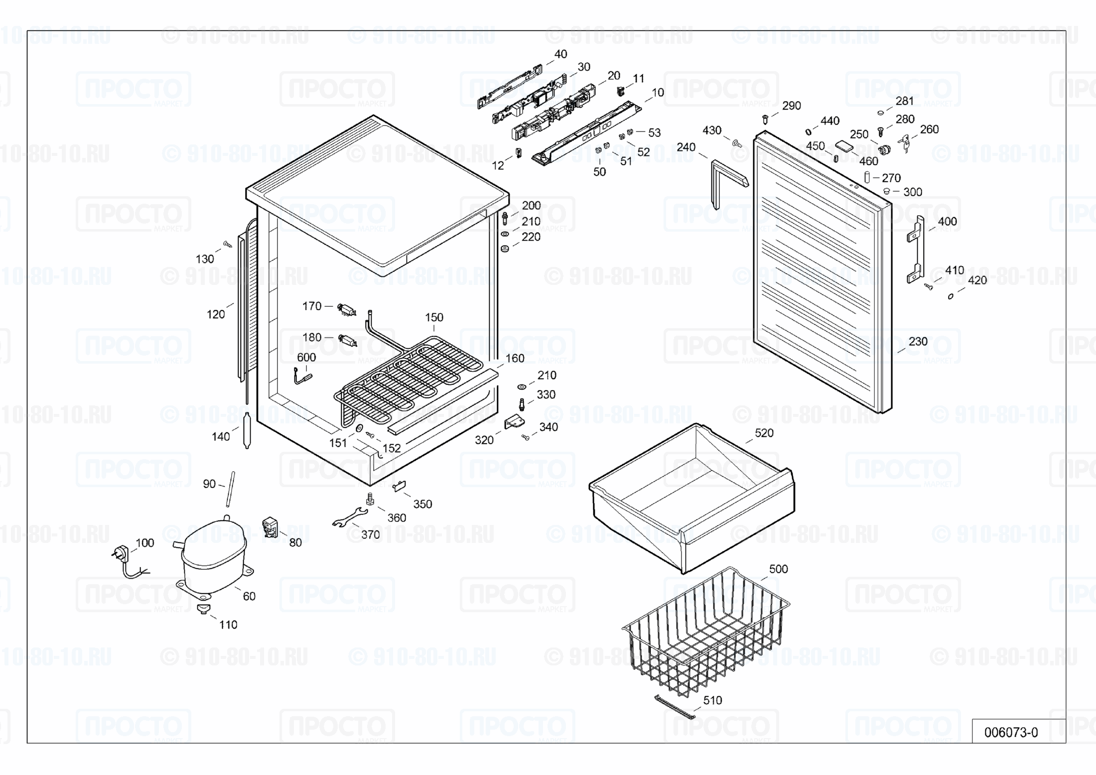 Взрыв-схема запчастей холодильника Liebherr GGU 1500-21G