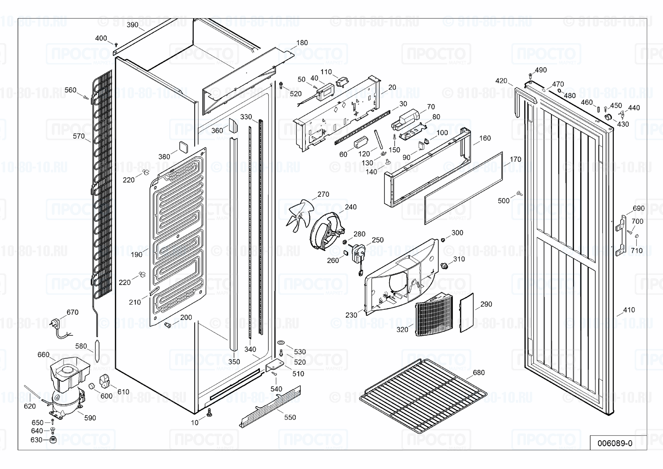 Взрыв-схема запчастей холодильника Liebherr FKDv 4211-20B