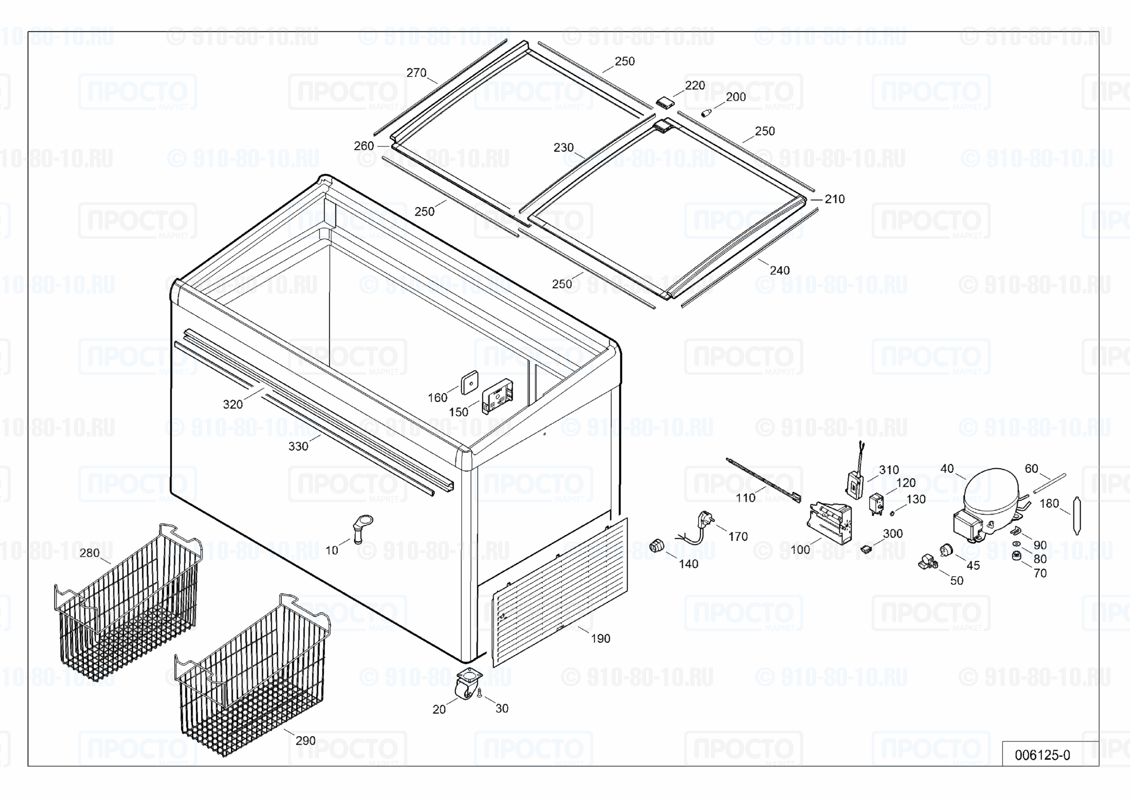 Взрыв-схема запчастей холодильника Liebherr GTI 4153-40B