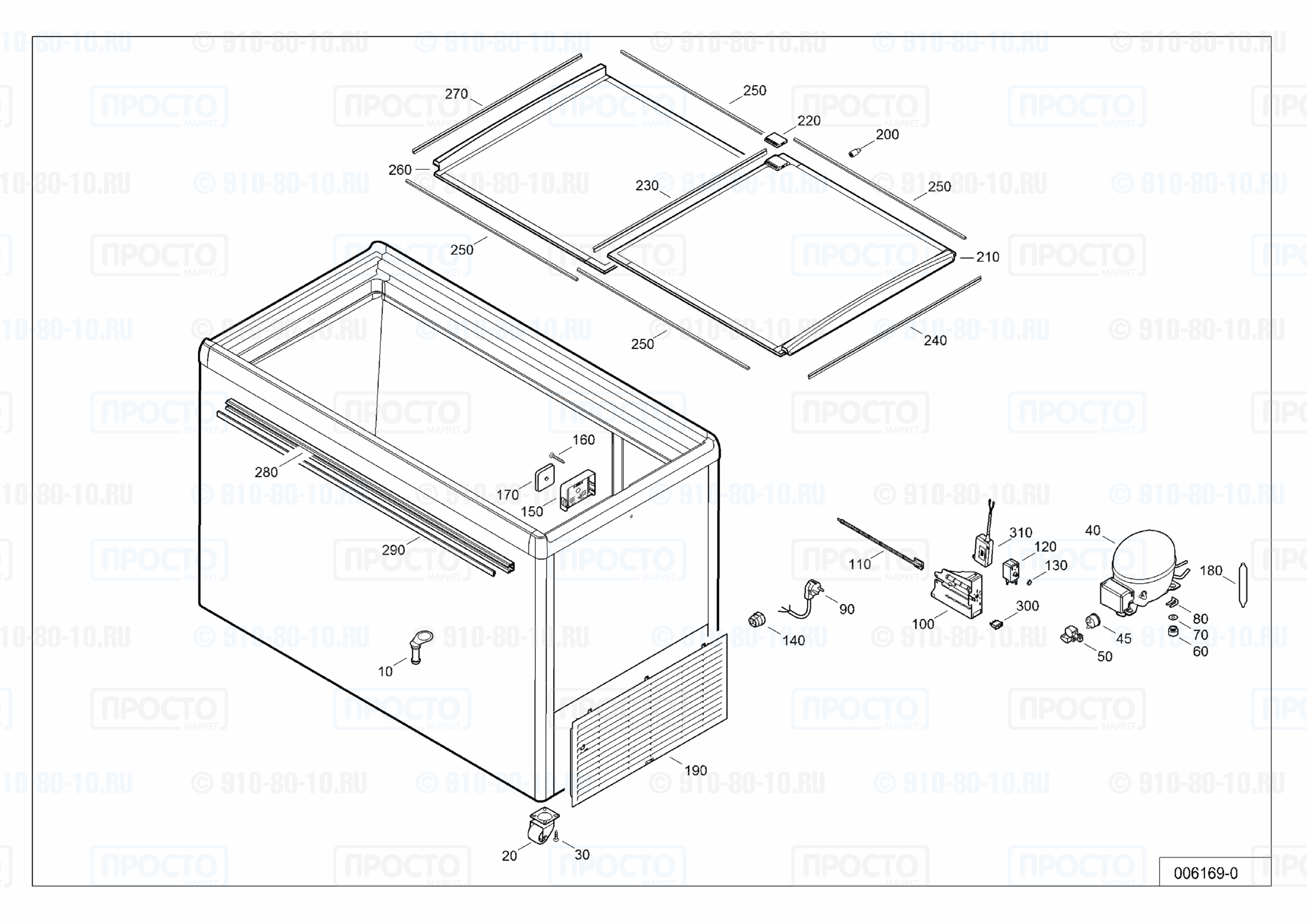 Взрыв-схема запчастей холодильника Liebherr GTE 4152-40A