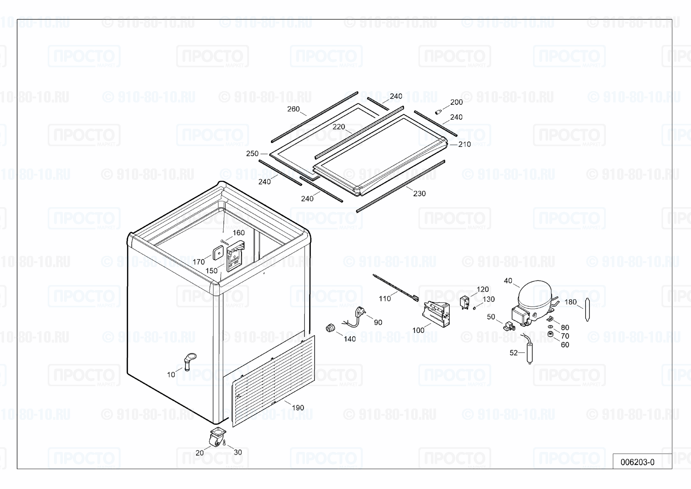 Взрыв-схема запчастей холодильника Liebherr GTE 1700-20A