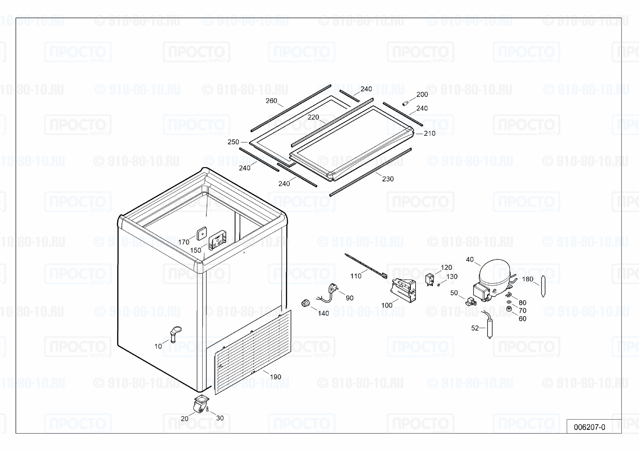 Взрыв-схема запчастей холодильника Liebherr GTE 1700-20B
