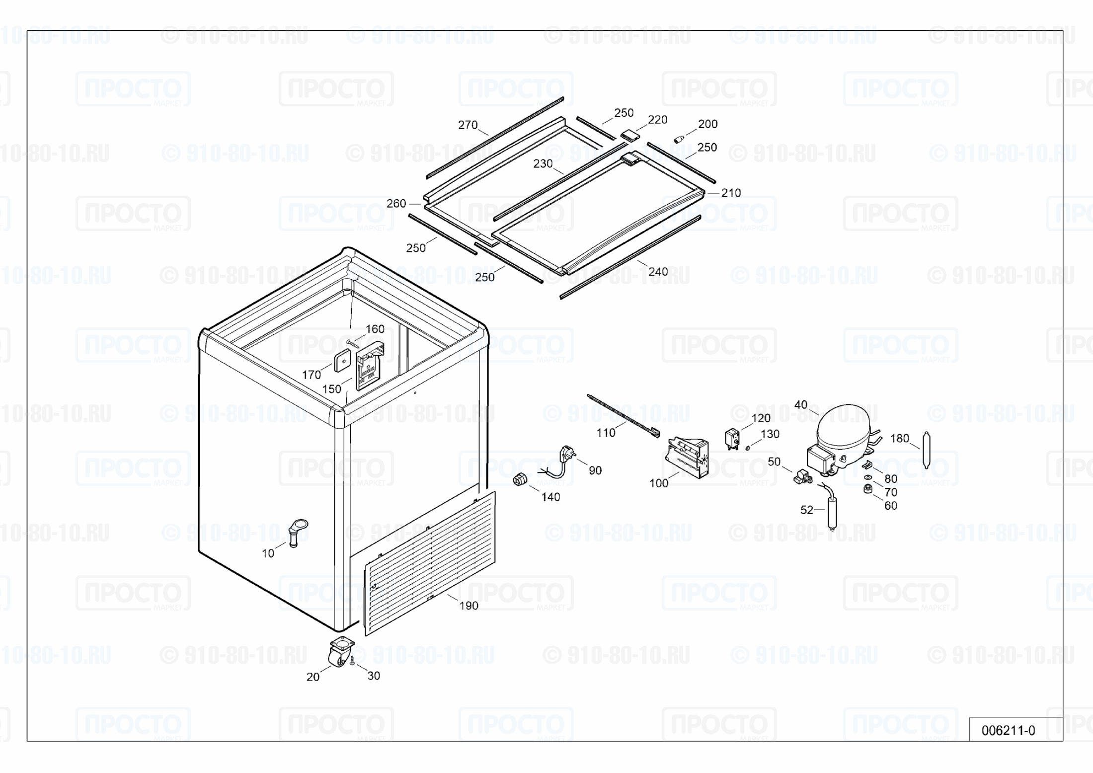 Взрыв-схема холодильника Liebherr GTE 1702-20A