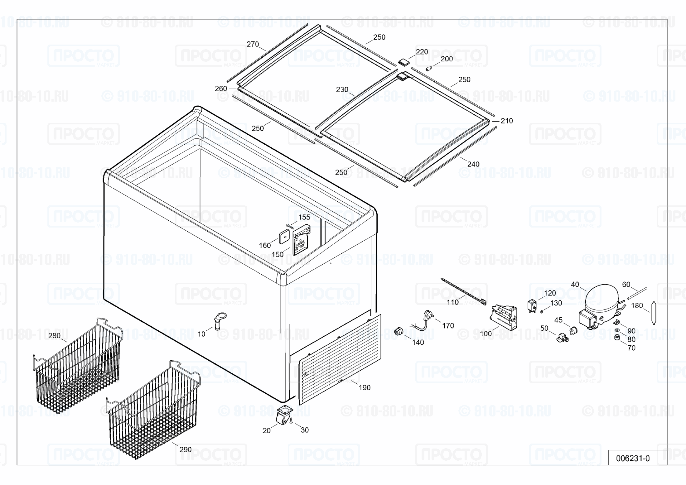 Взрыв-схема запчастей холодильника Liebherr GTI 4103-40A
