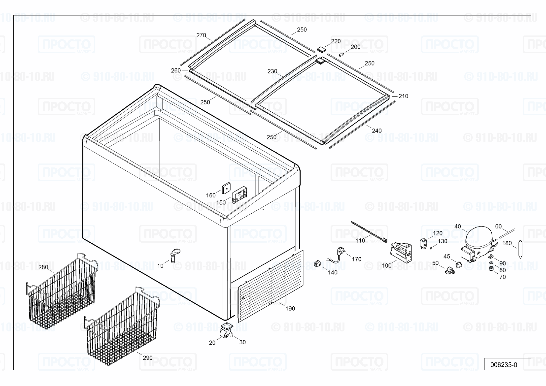 Взрыв-схема запчастей холодильника Liebherr GTI 4103-40B