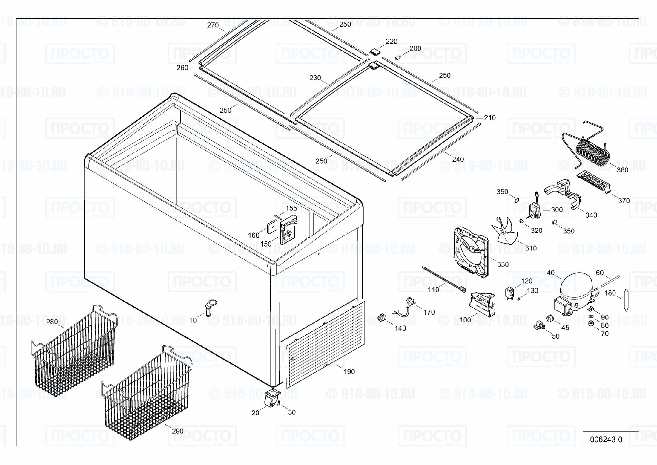 Взрыв-схема запчастей холодильника Liebherr GTI 5803-40A