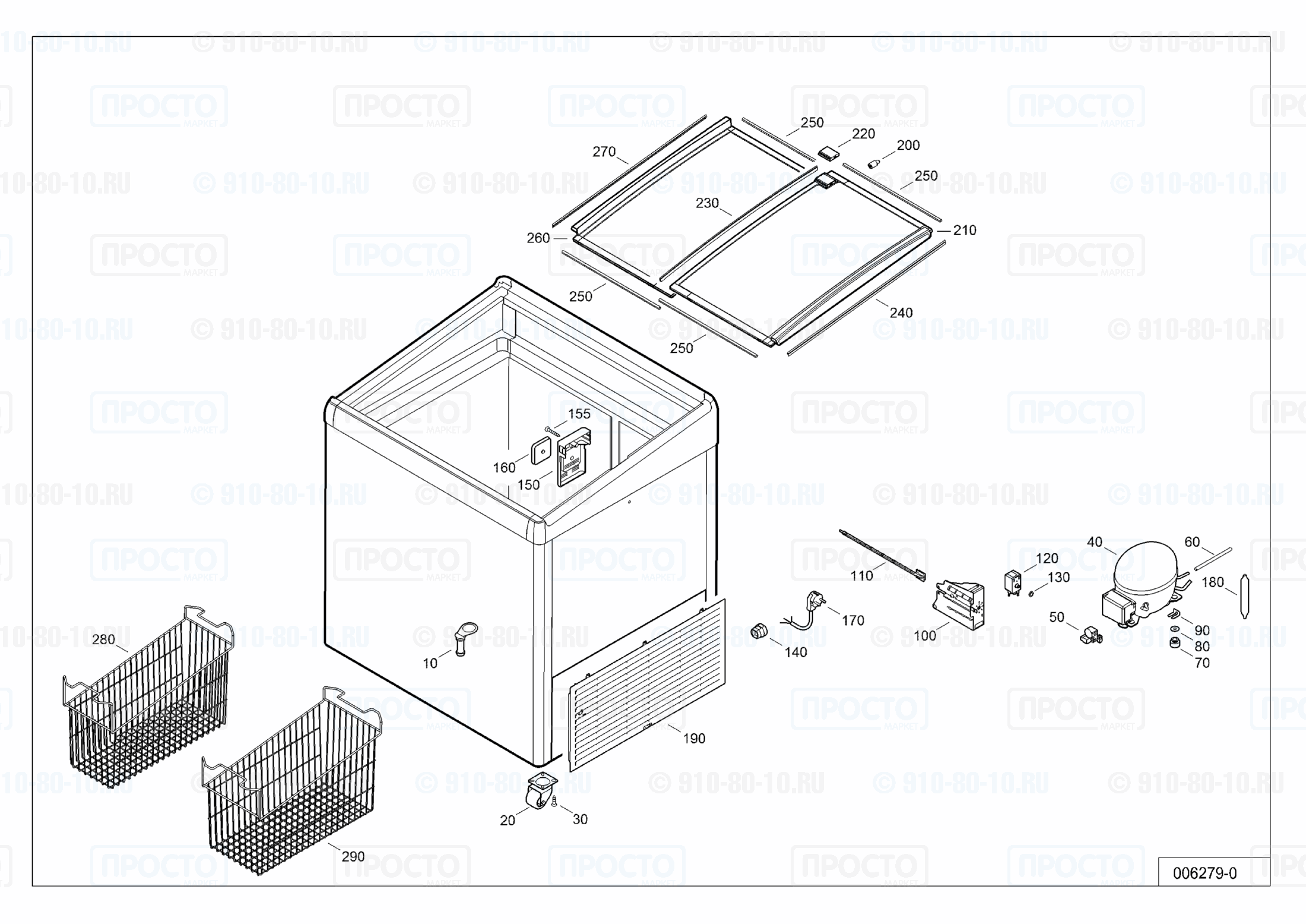 Взрыв-схема запчастей холодильника Liebherr GTI 2503-20A