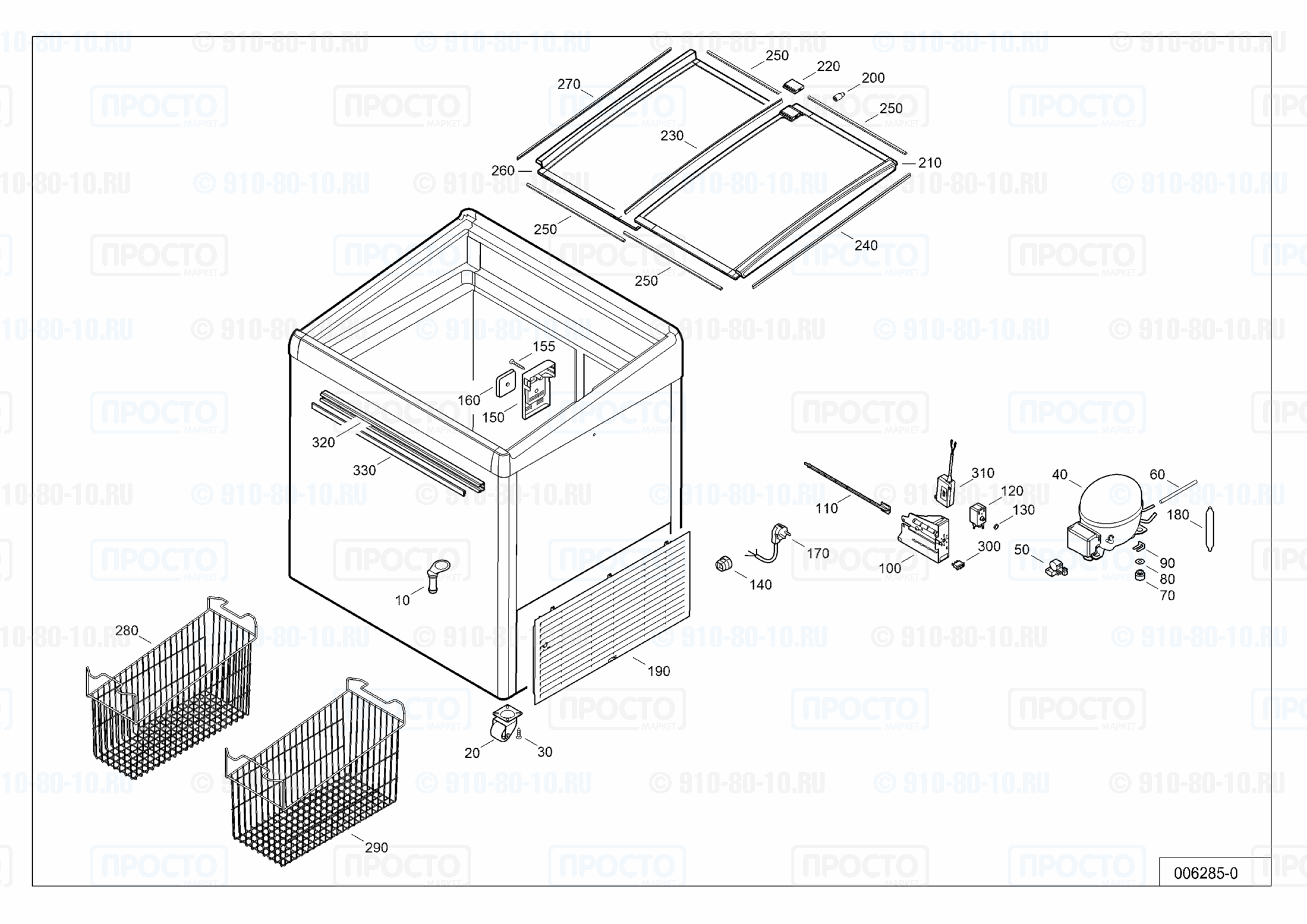 Взрыв-схема запчастей холодильника Liebherr GTI 2553-20A