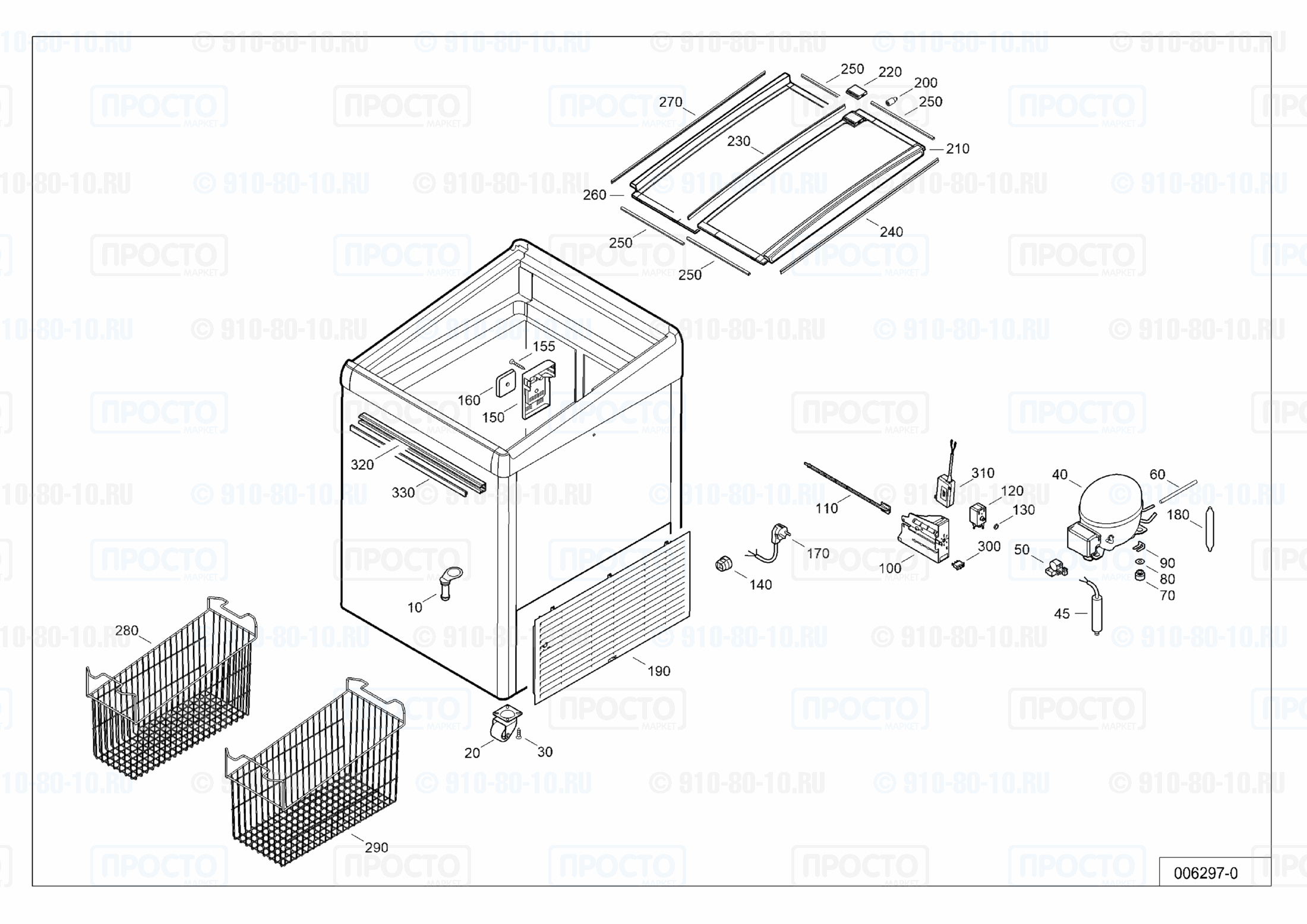 Взрыв-схема запчастей холодильника Liebherr GTI 1753-20A