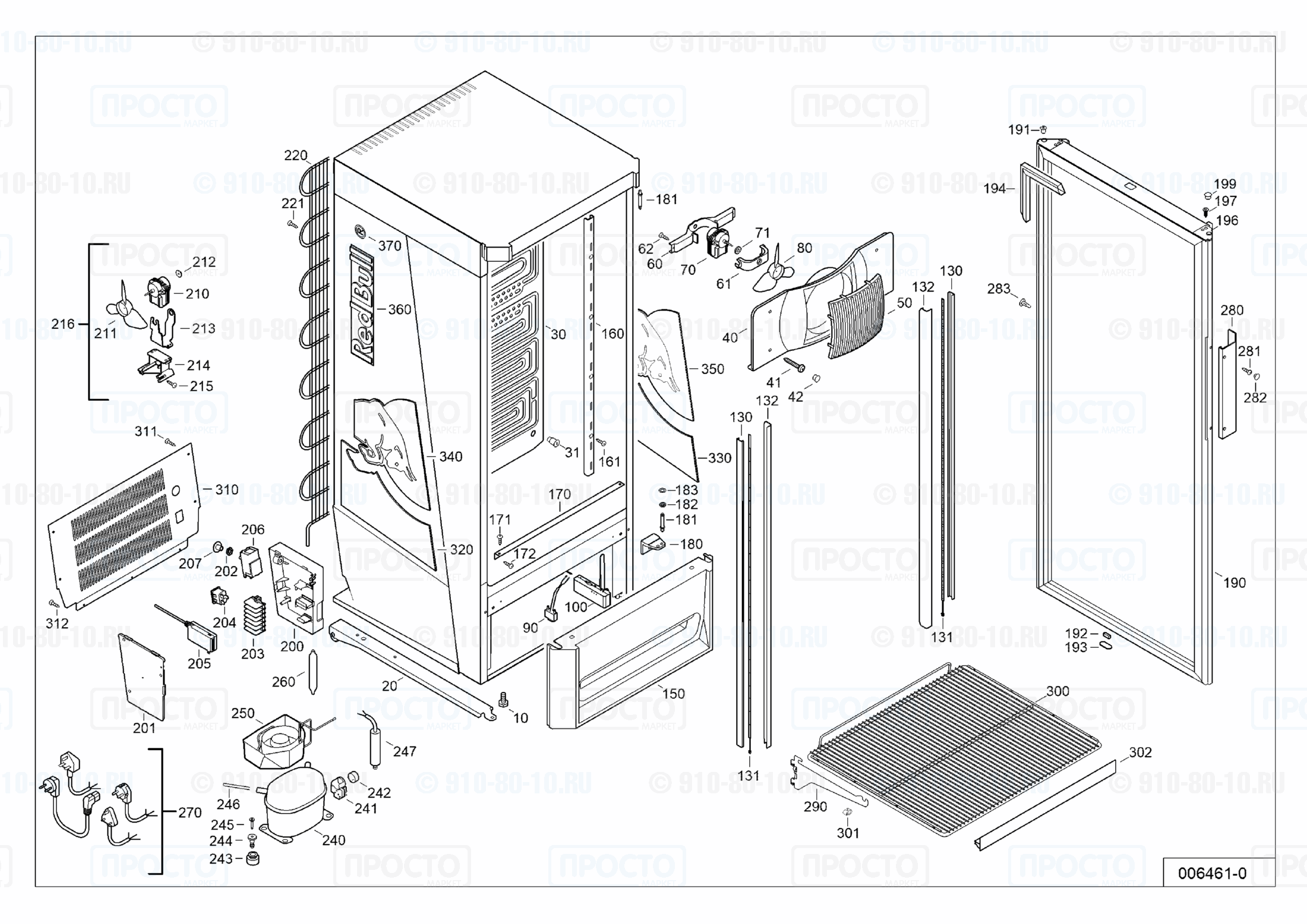 Взрыв-схема запчастей холодильника Liebherr FCsl 2923-24C