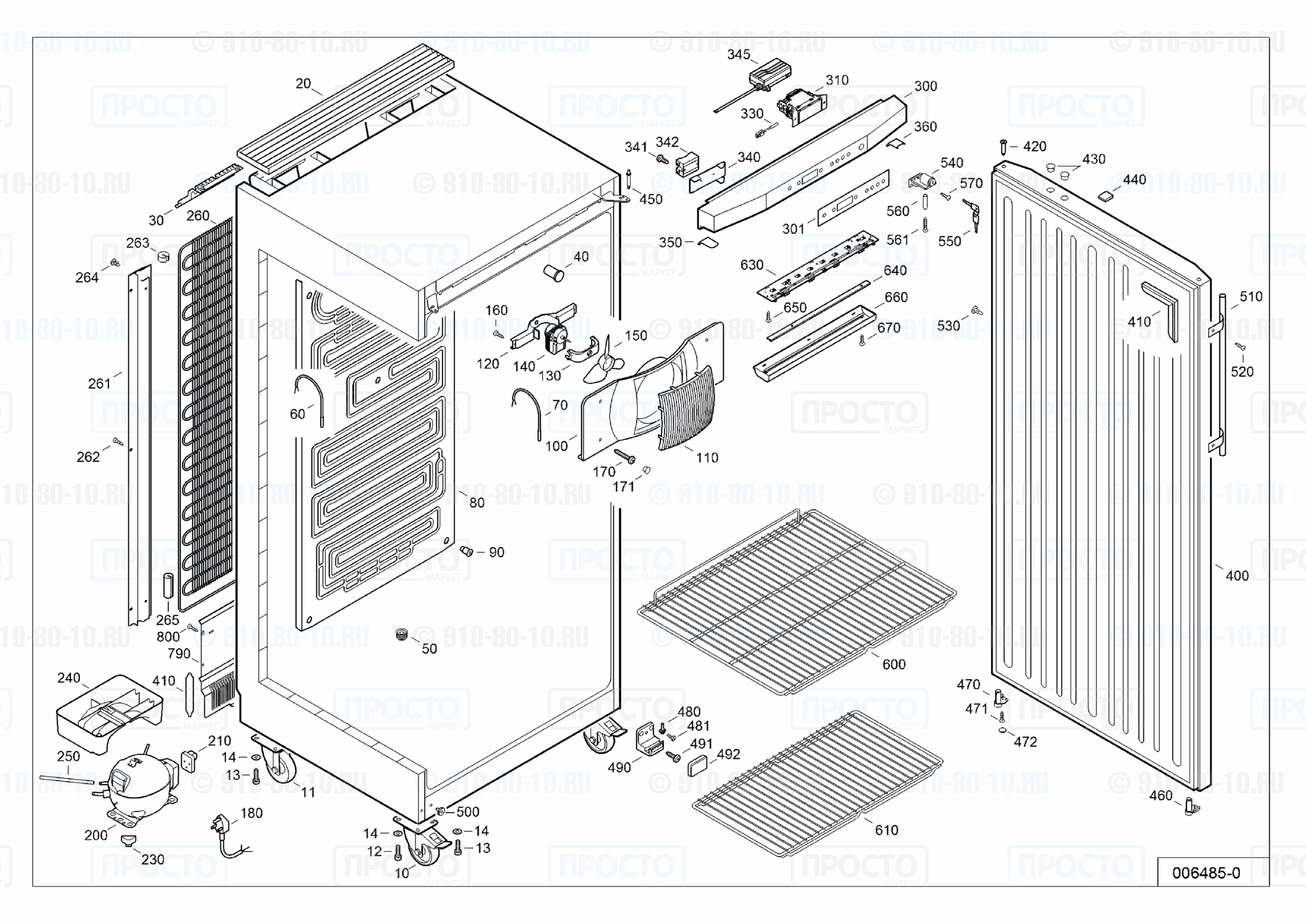 Взрыв-схема холодильника Liebherr GKv 6460-40A