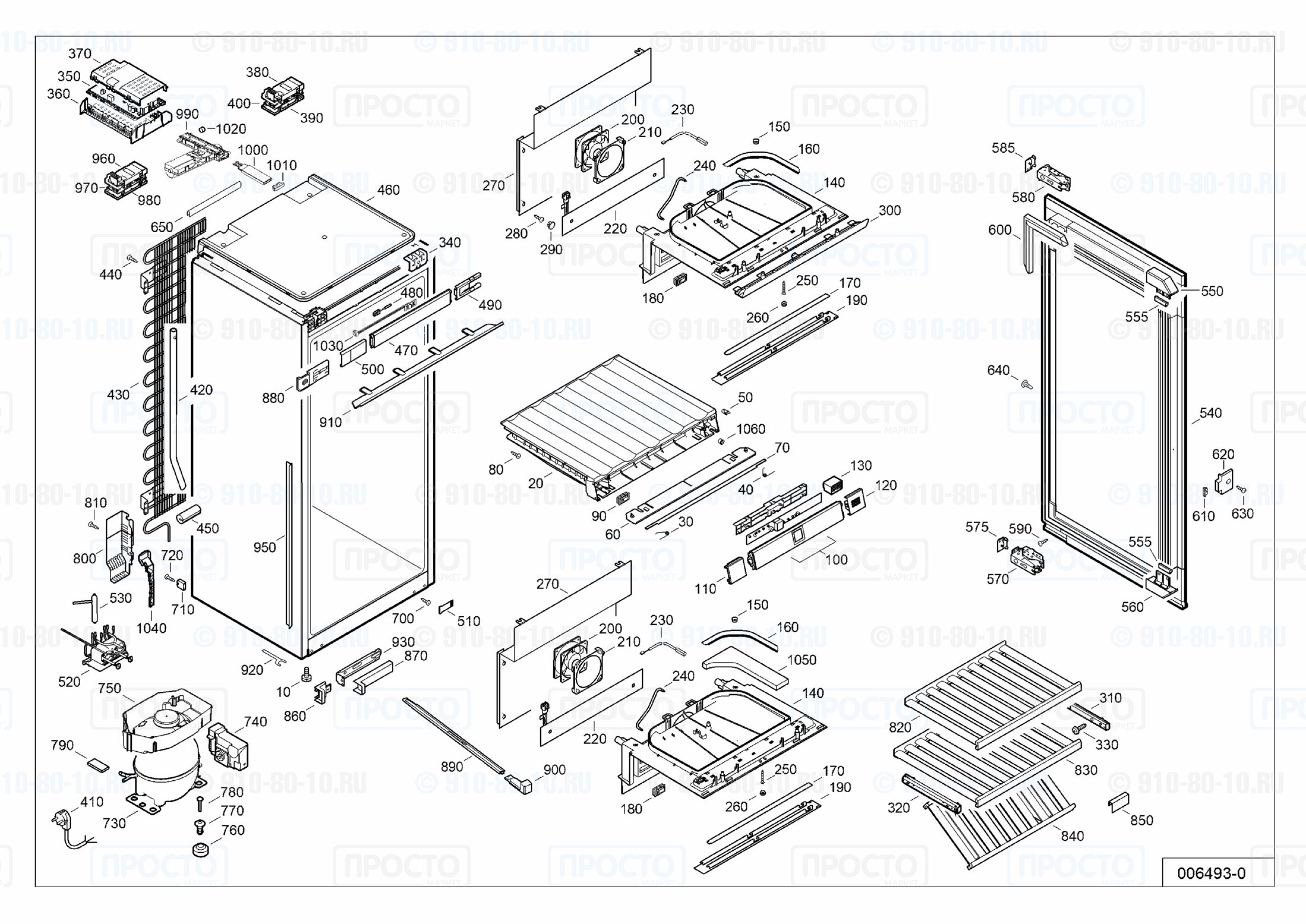 Взрыв-схема запчастей холодильника Liebherr EWTgb 3583-20B