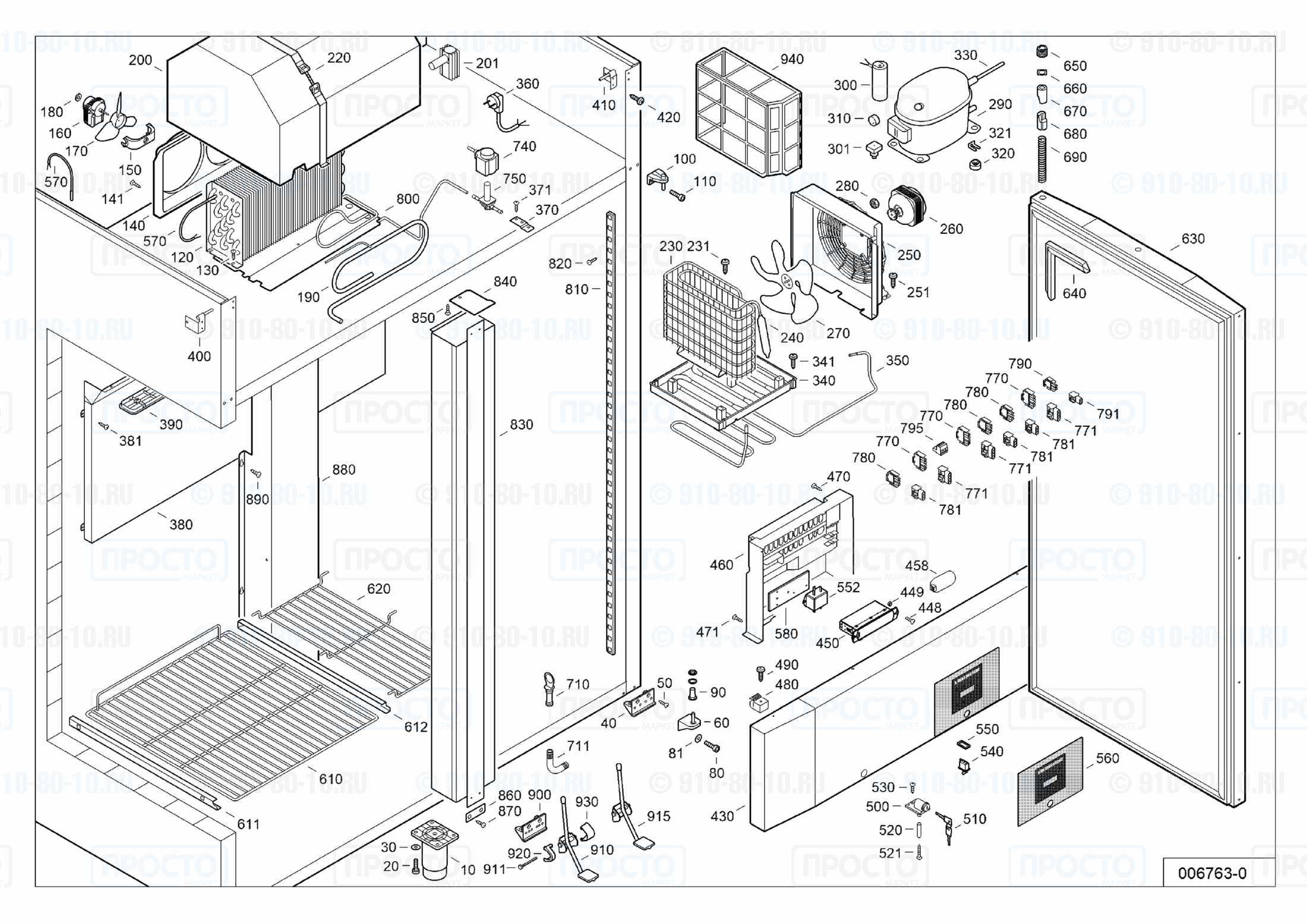 Взрыв-схема запчастей холодильника Liebherr GKPv 1490-43A