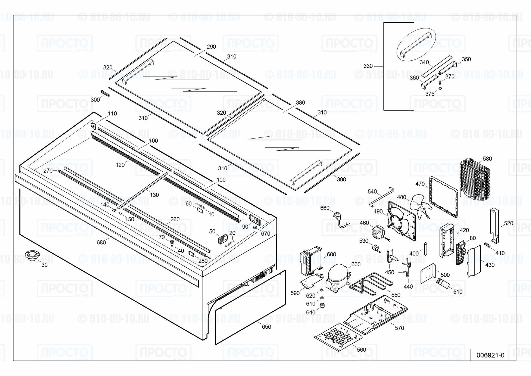 Взрыв-схема запчастей холодильника Liebherr SGTm 972-40D