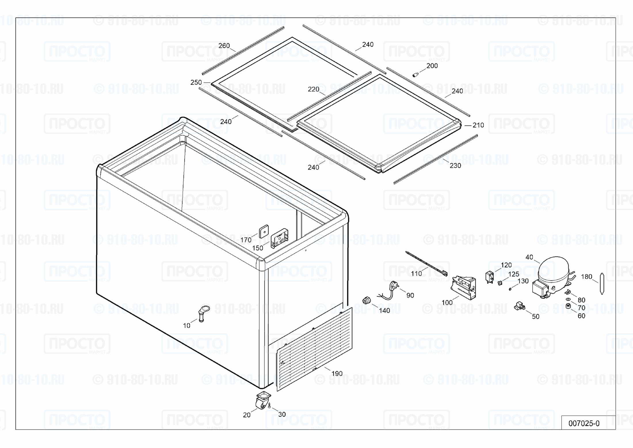 Взрыв-схема запчастей холодильника Liebherr GTE 3300-20C
