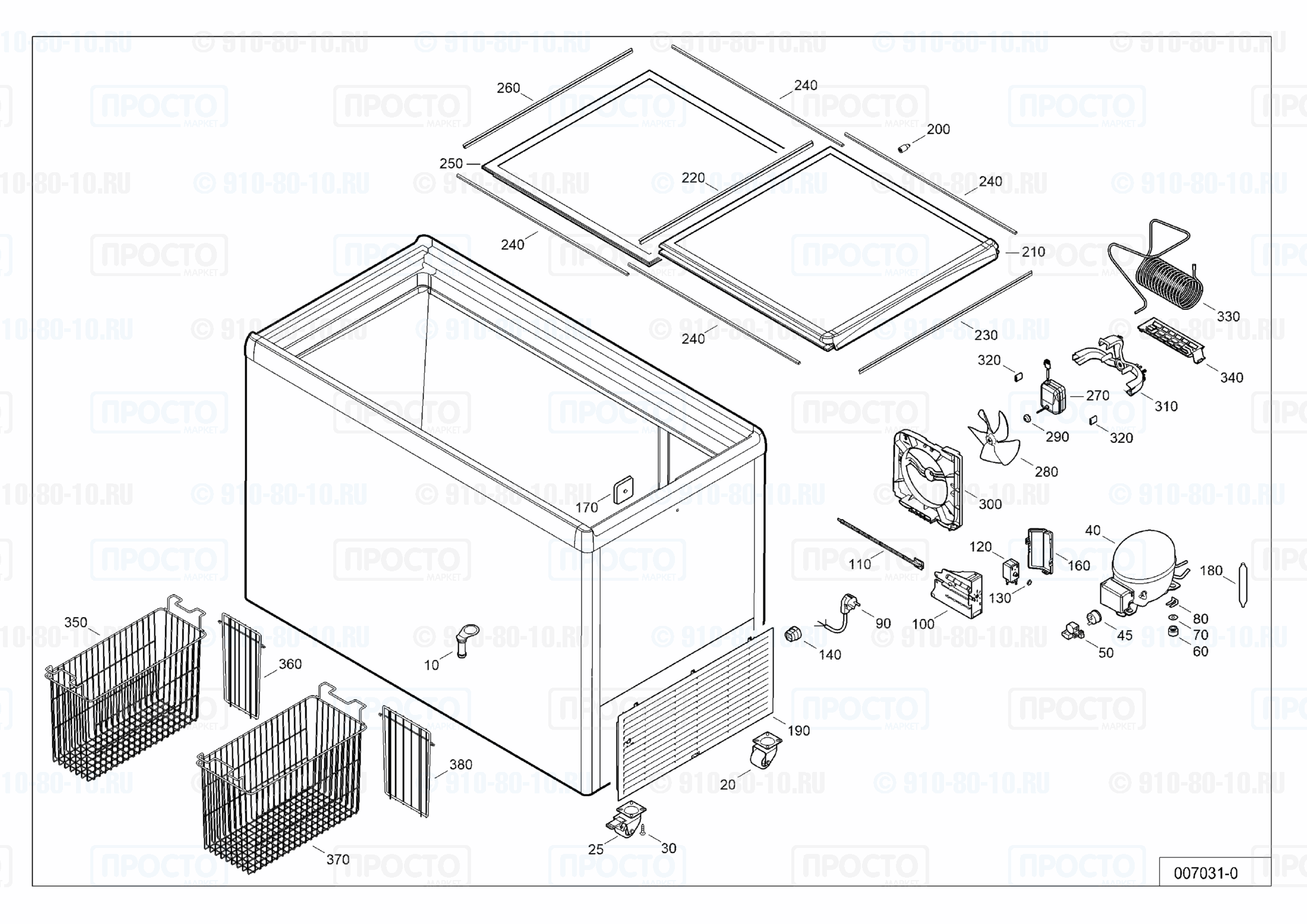 Взрыв-схема запчастей холодильника Liebherr GTE 3300-40A