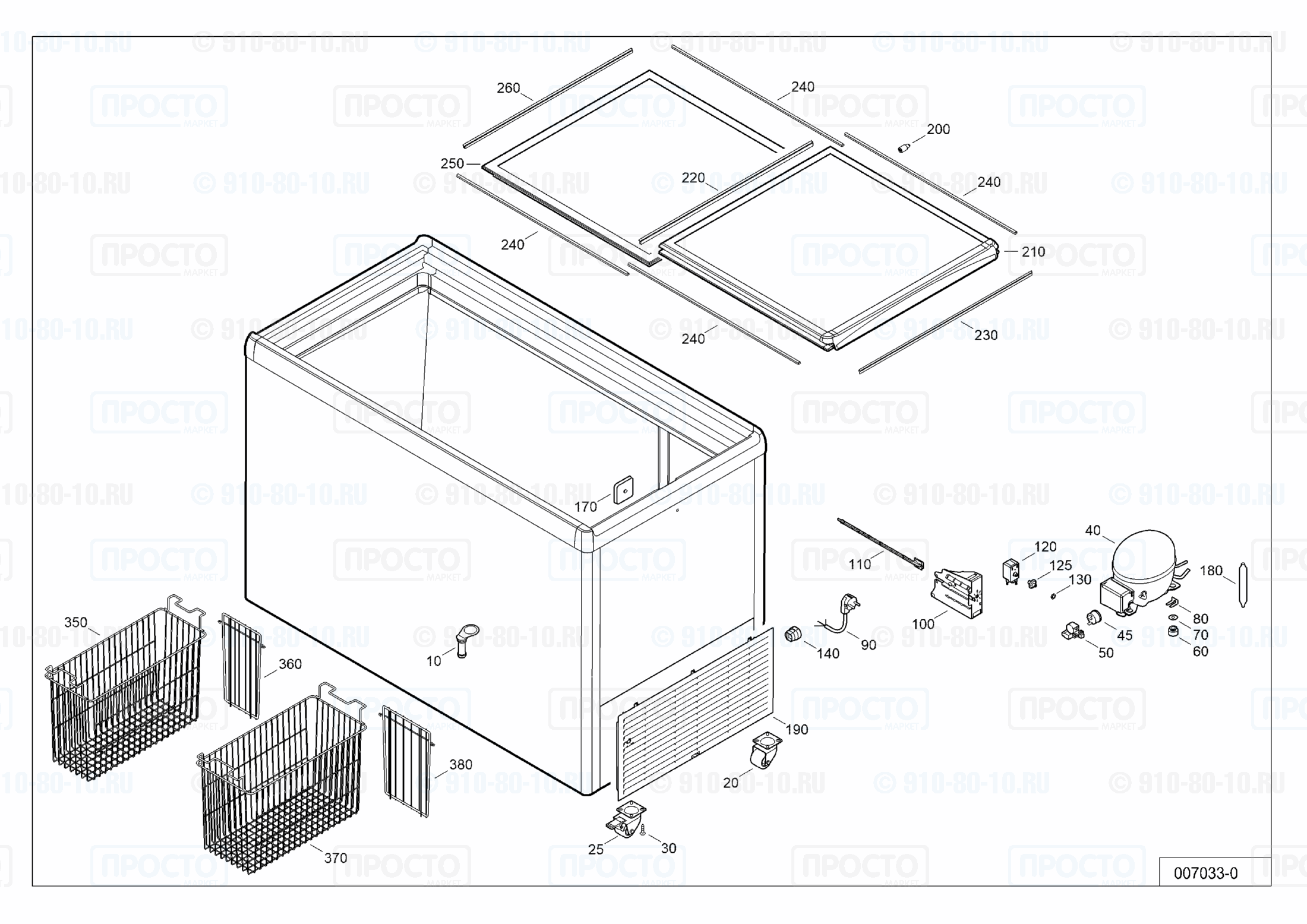 Взрыв-схема запчастей холодильника Liebherr GTE 3300-40C