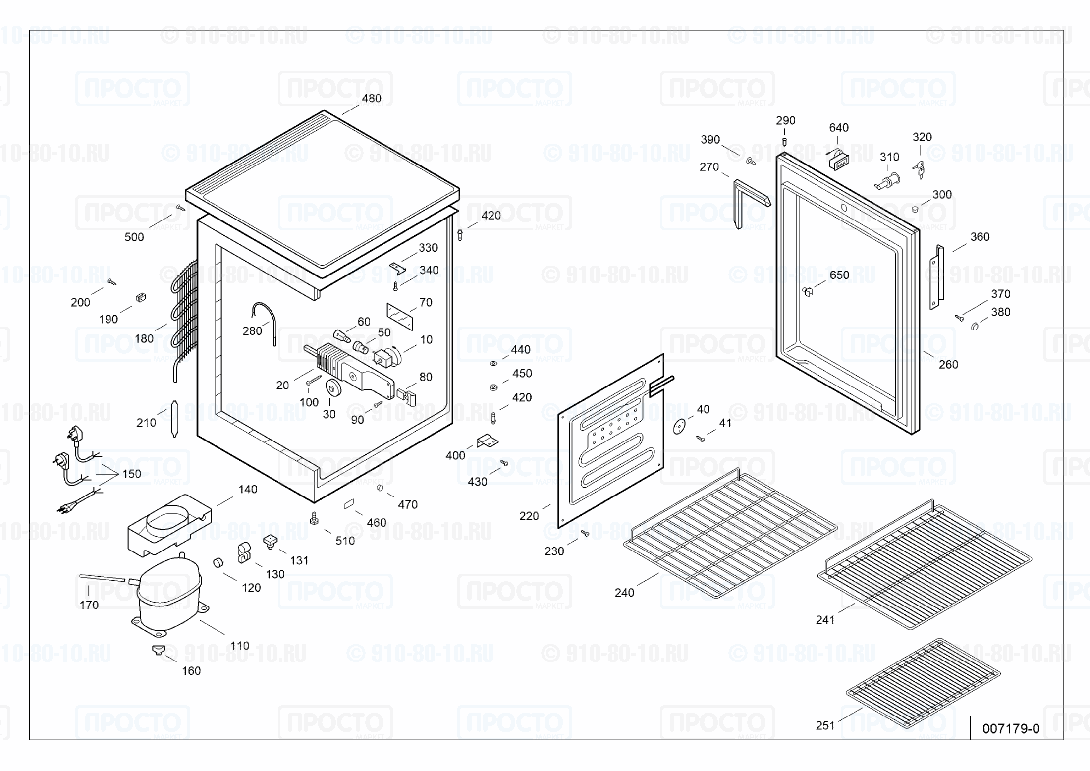 Взрыв-схема запчастей холодильника Liebherr FKU 1800-11T
